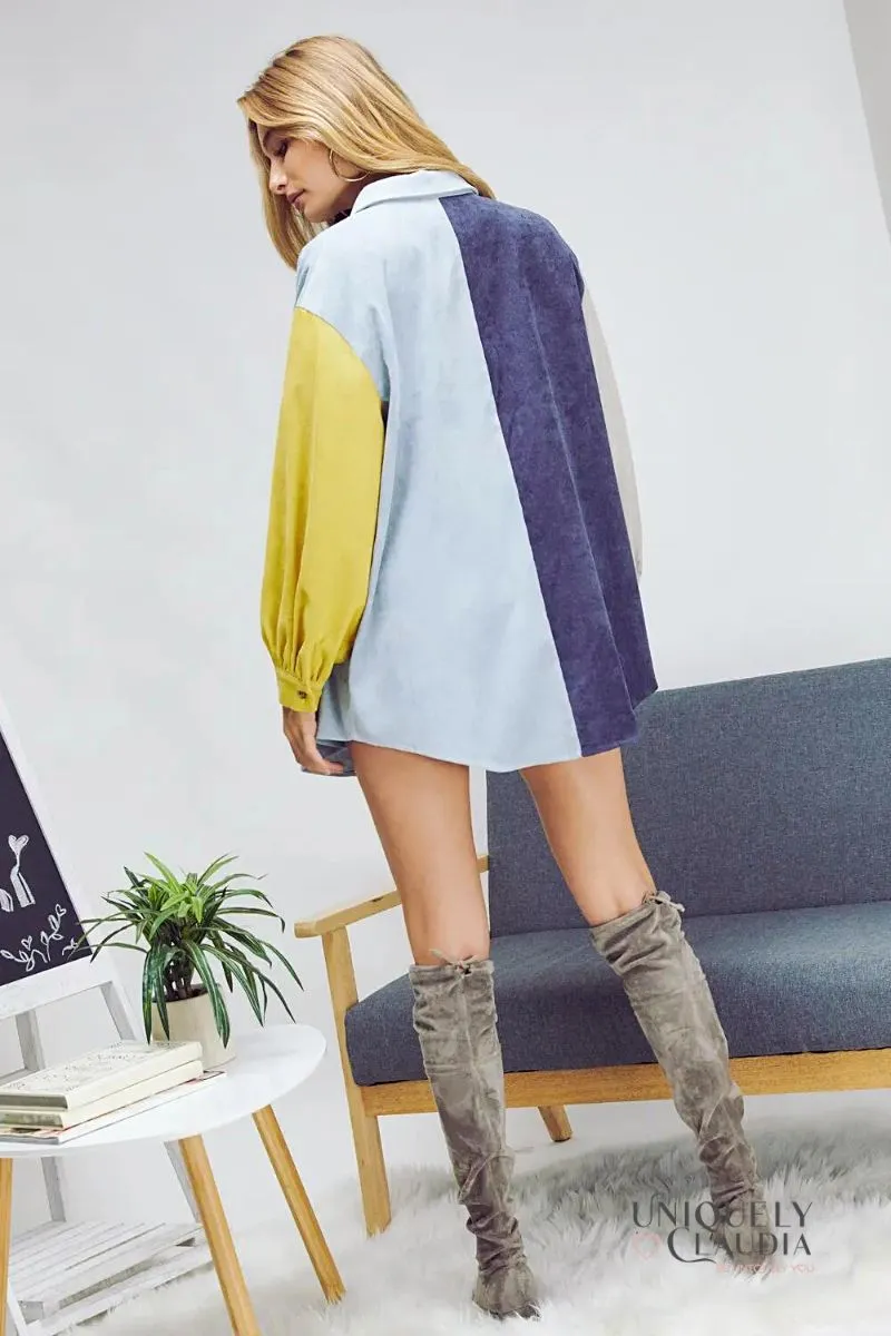 Patrice Colorblock Oversized Shirt