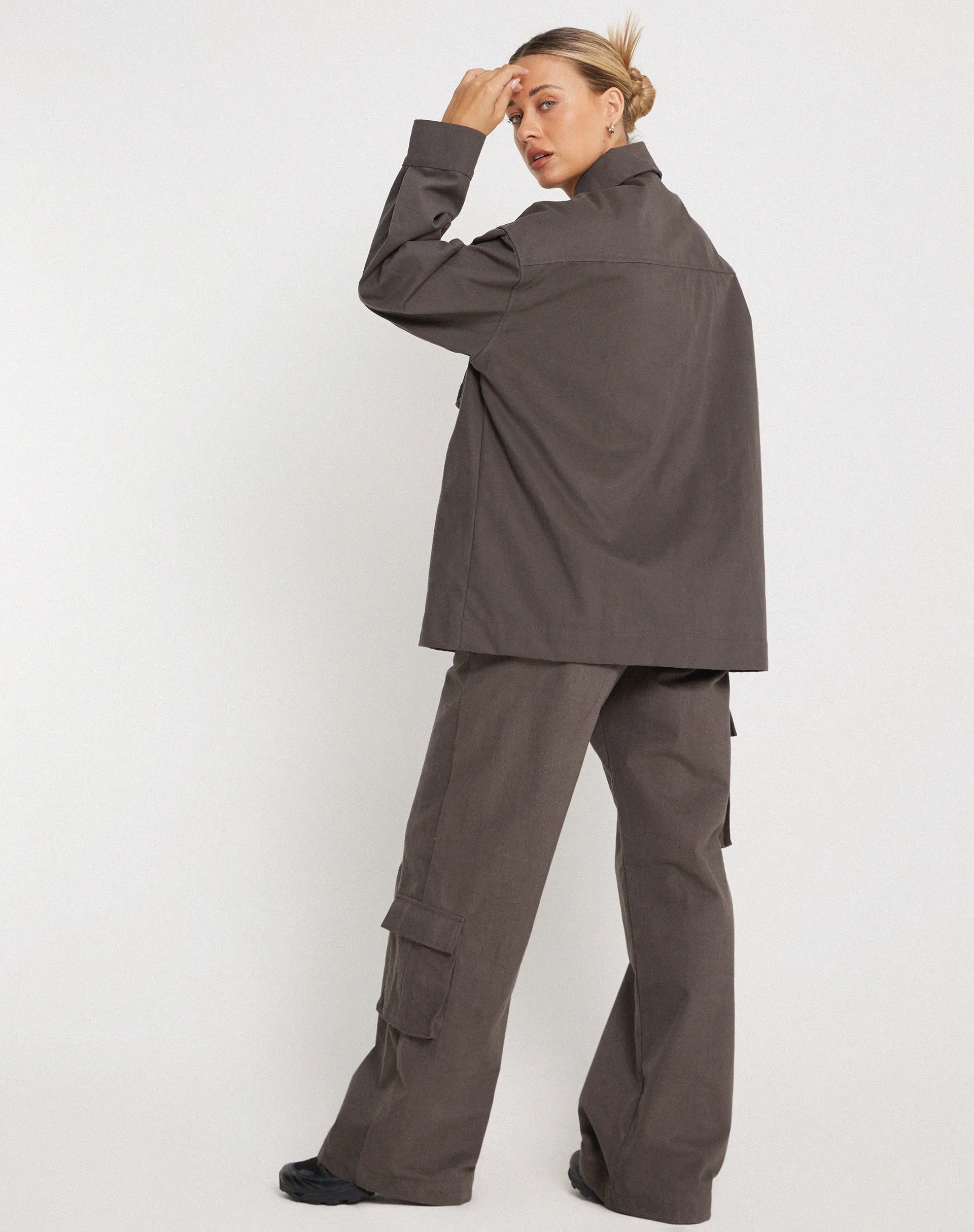 Phlox Oversized Shirt in Dark Grey