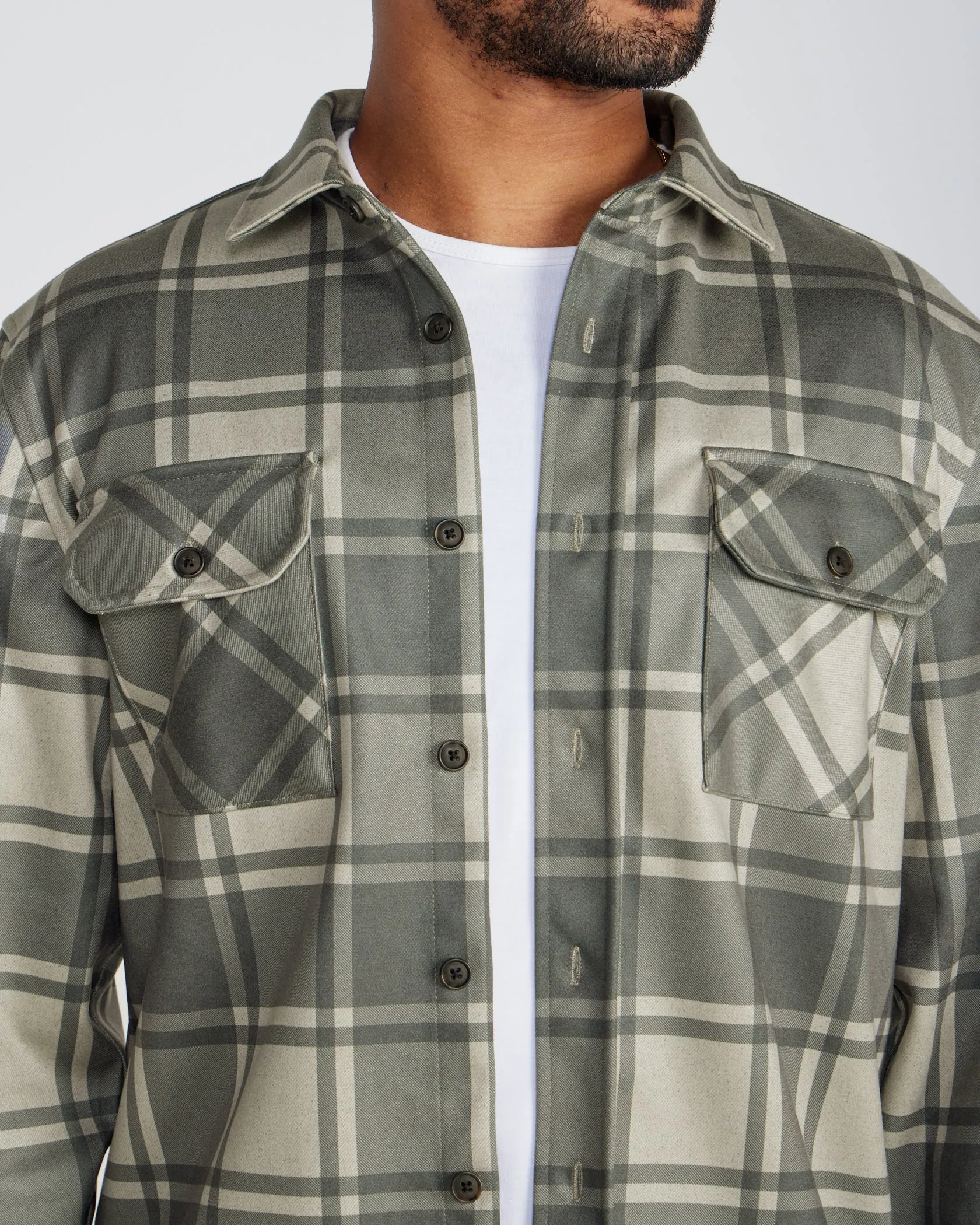 Plaid Coastal Overshirt (Size L)