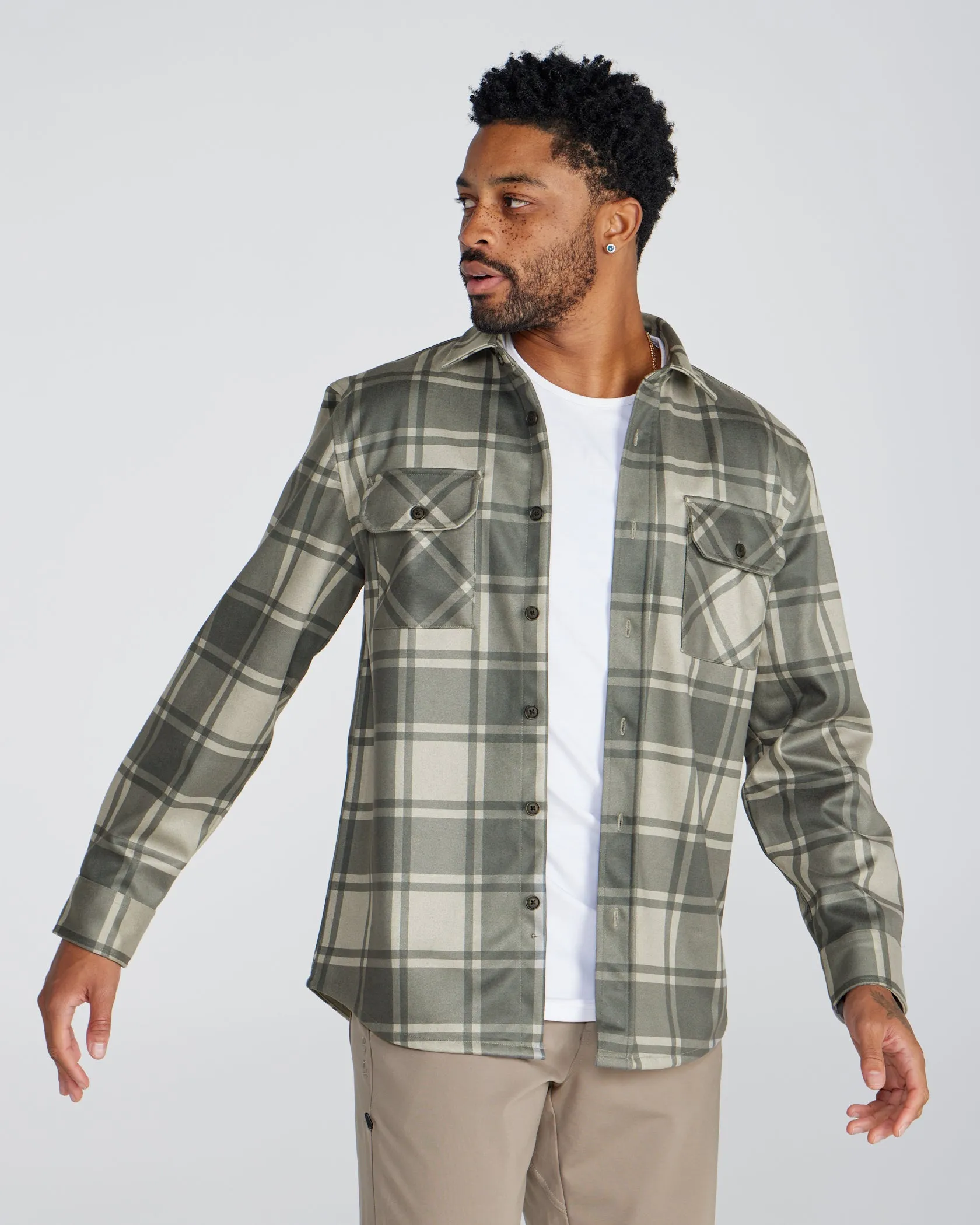 Plaid Coastal Overshirt (Size M)