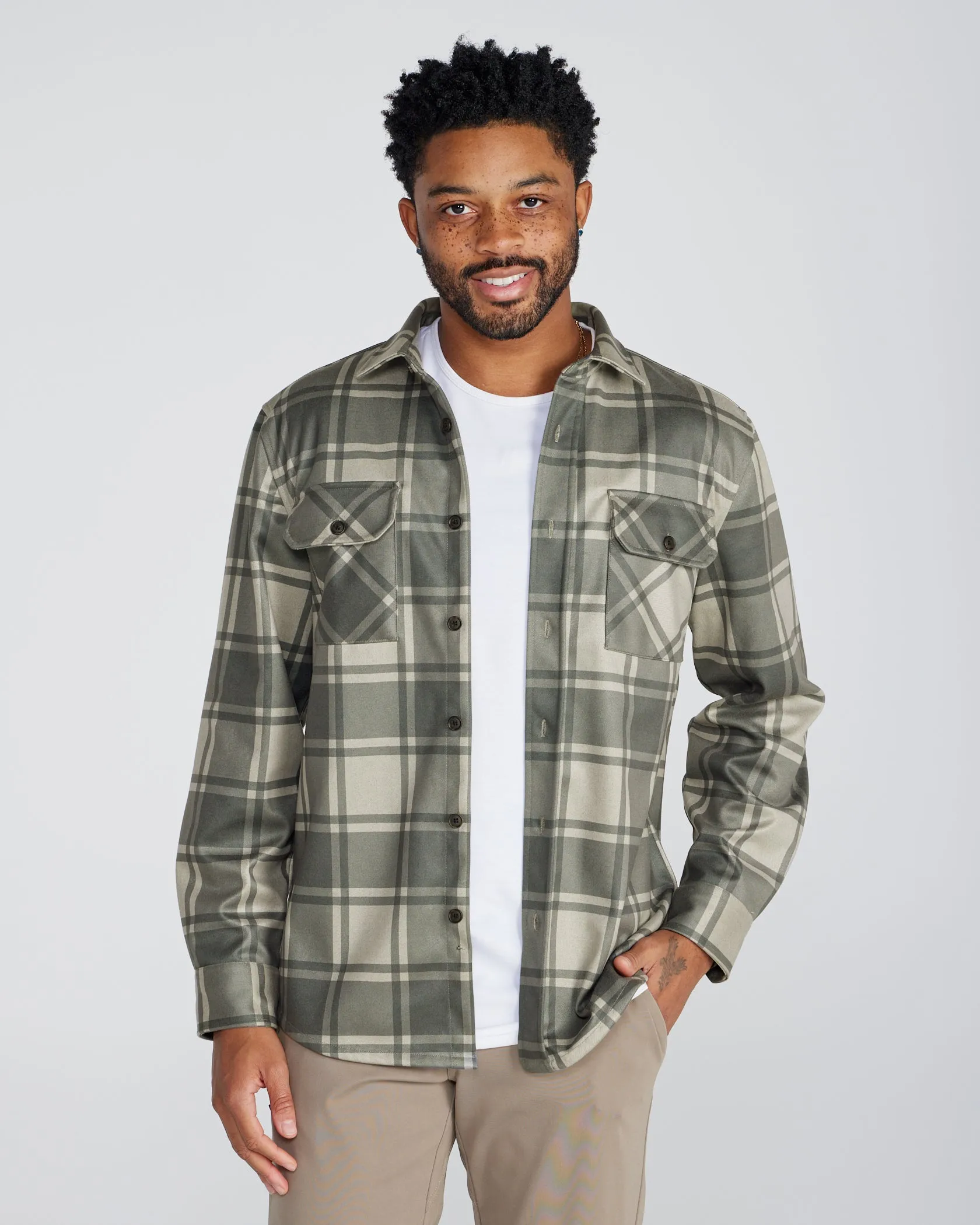 Plaid Coastal Overshirt (Size S)