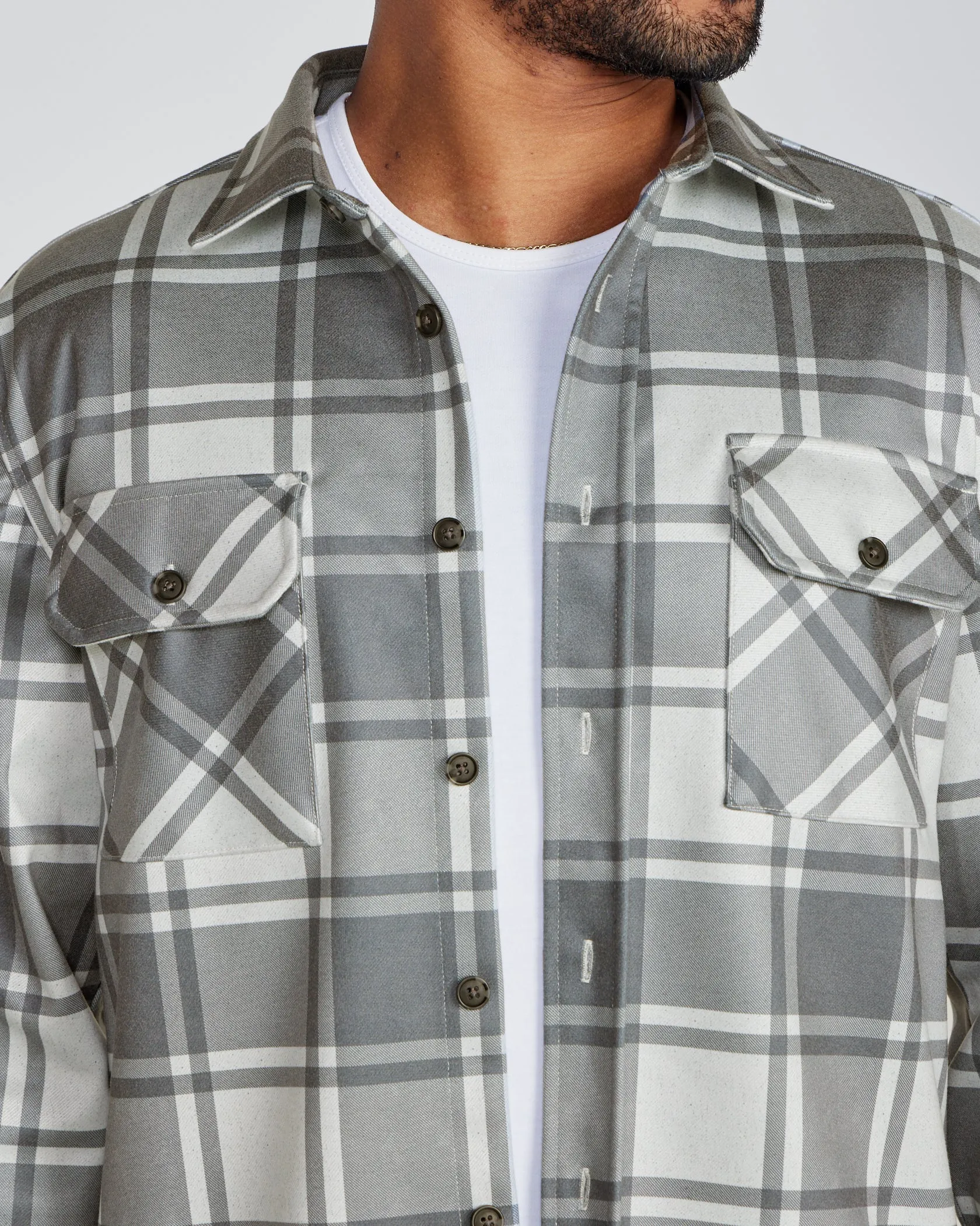 Plaid Coastal Overshirt (Size S)