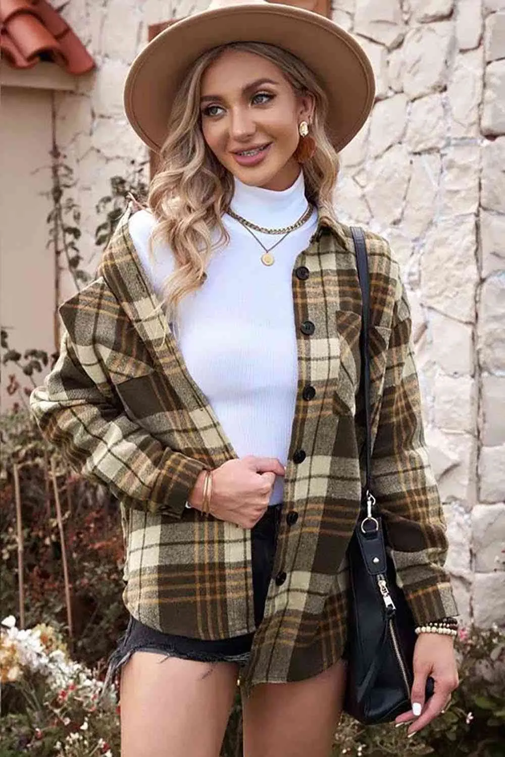 Plaid Print Shacket with Pockets (3 colors)