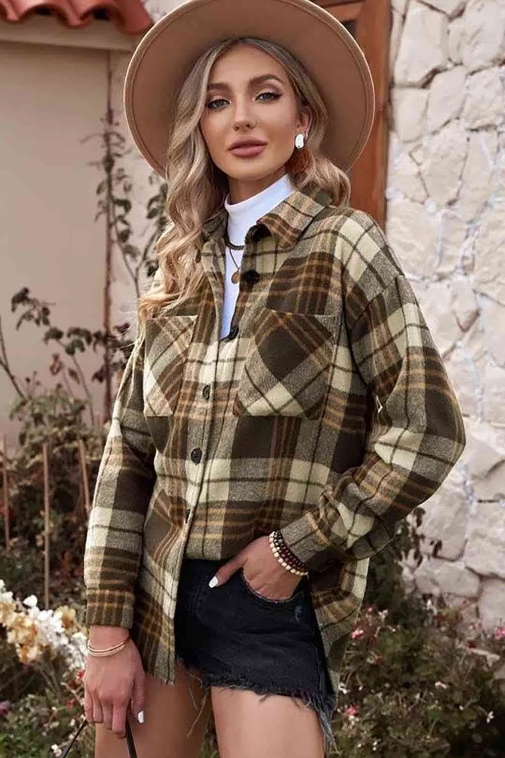 Plaid Print Shacket with Pockets (3 colors)