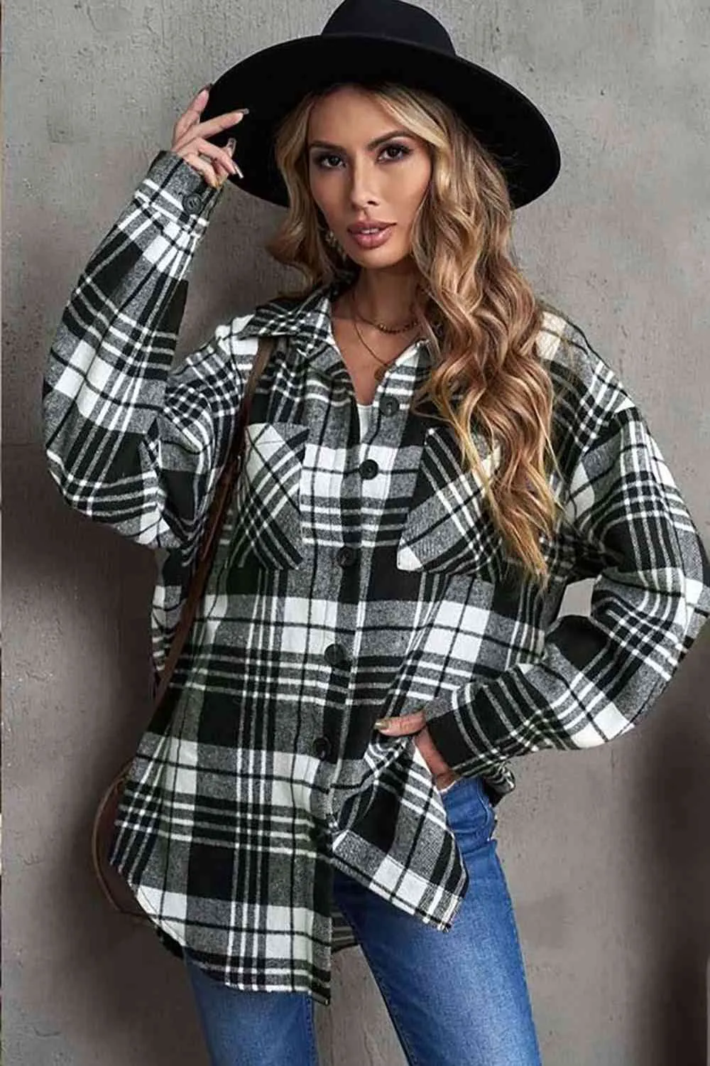 Plaid Print Shacket with Pockets (3 colors)