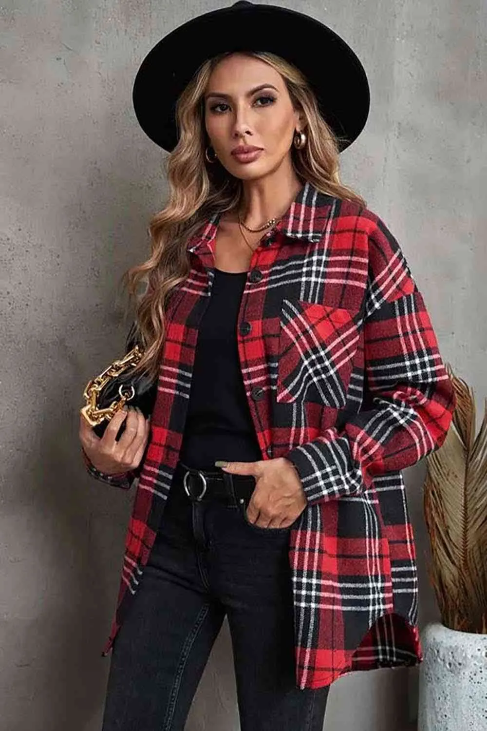 Plaid Print Shacket with Pockets (3 colors)