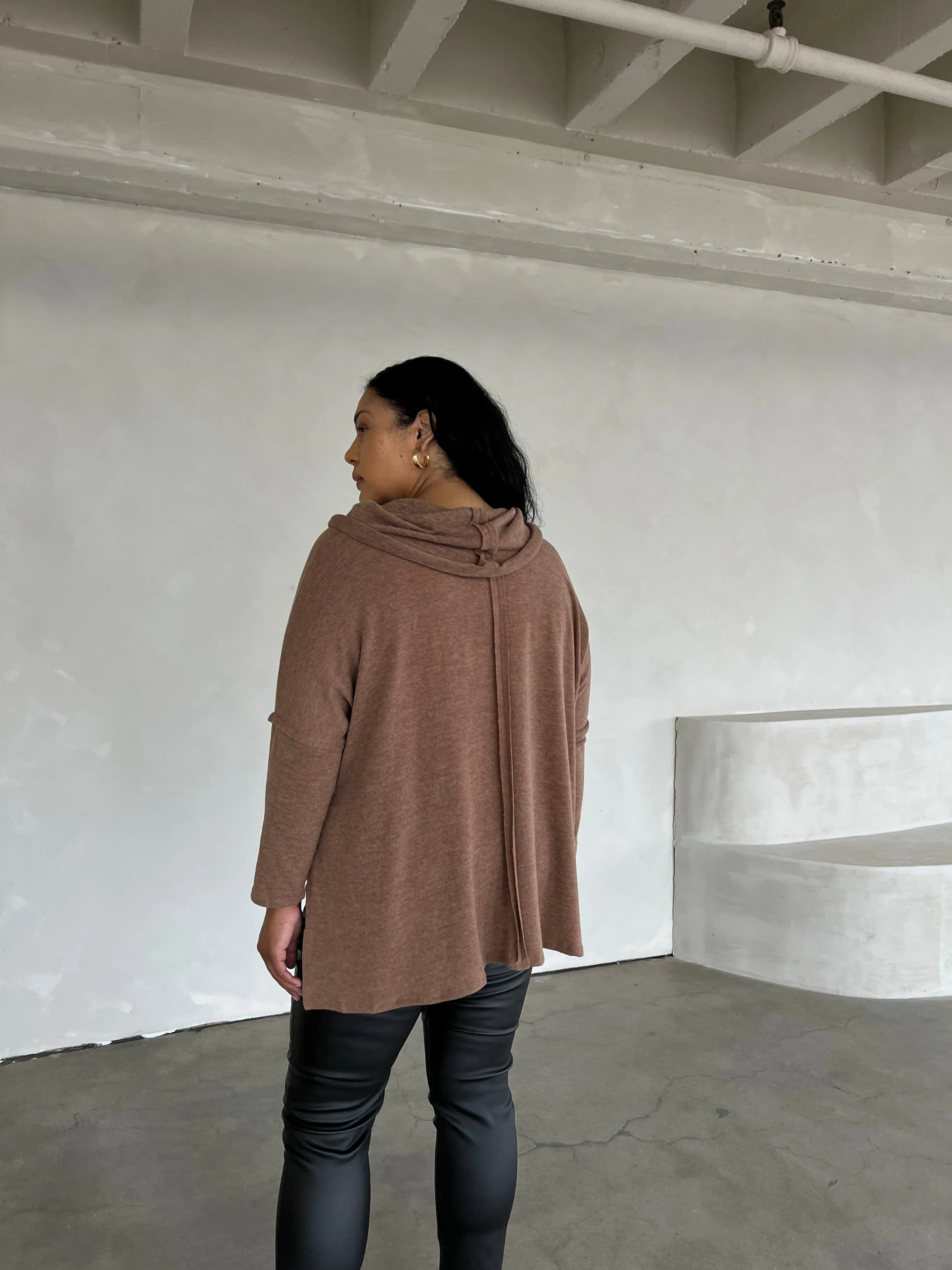 Plus Size Folded Off The Shoulder Sweater