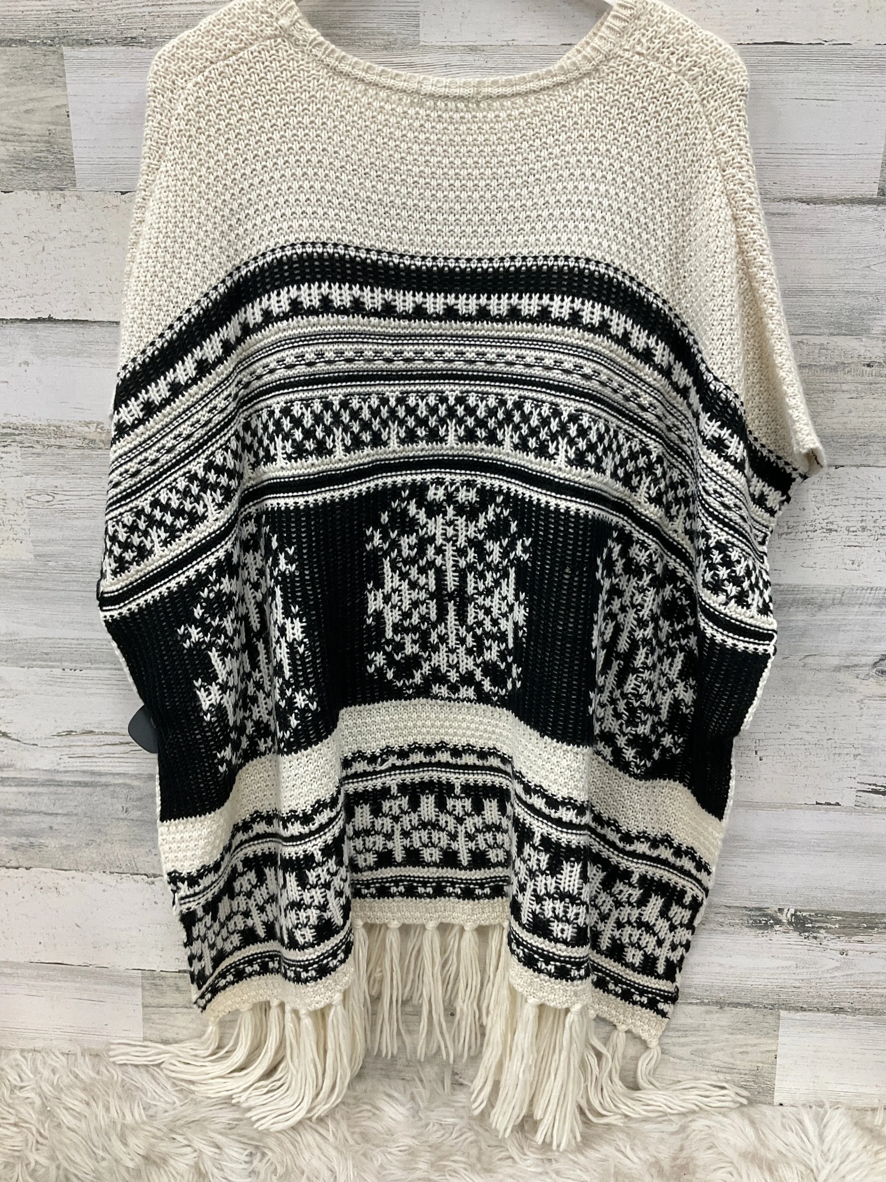 Poncho By Forever 21 In Ivory, Size: Osfm