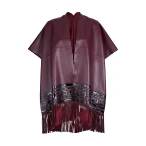 Poncho de Cuero Vino