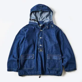 Post O'Alls NAVY Parka Blue Denim w/OD - Indigo