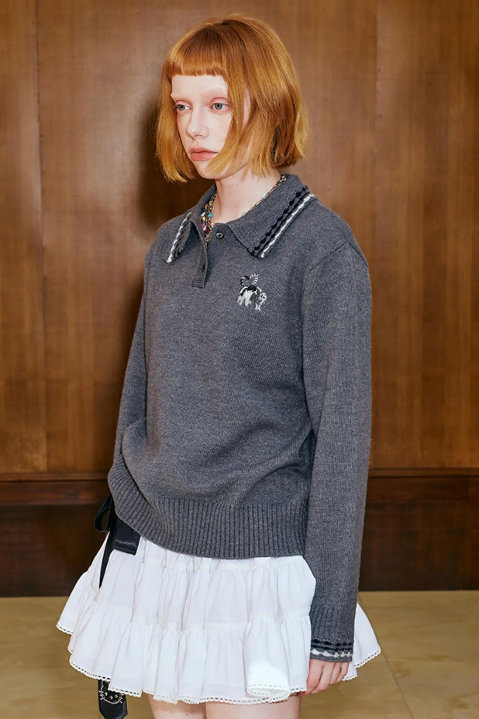 Preppy Horse Polo Sweater