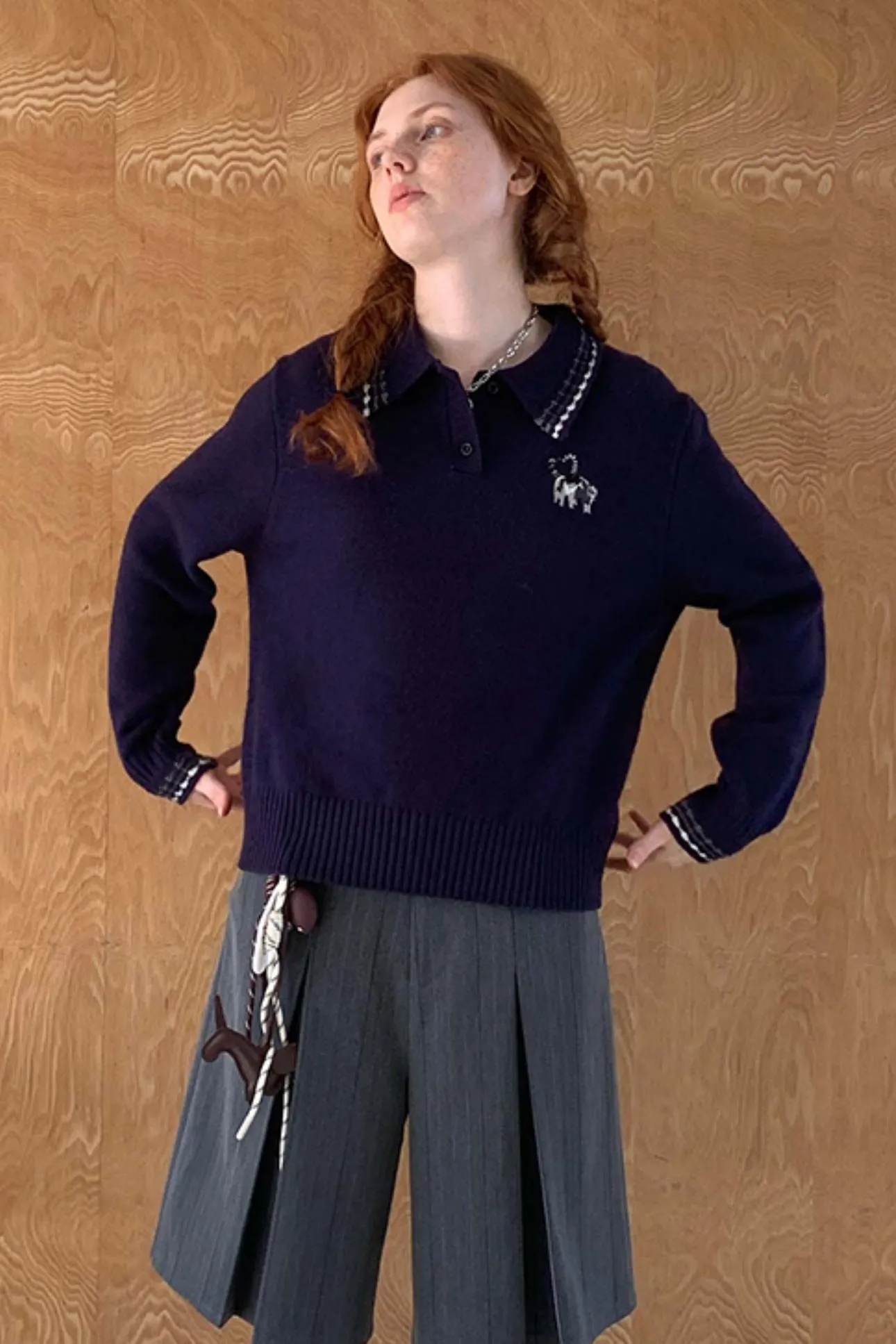 Preppy Horse Polo Sweater