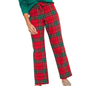 Red Tartan Plaid Flannel Pajama Pants