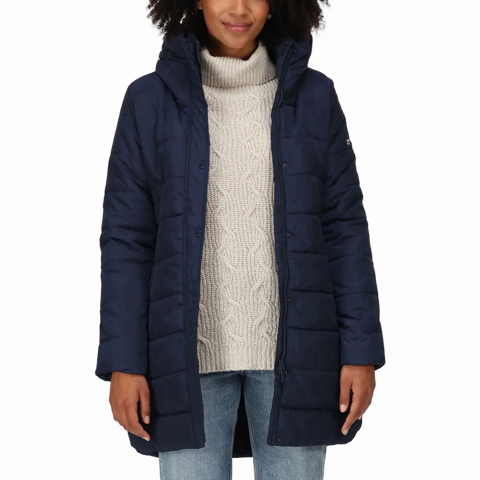 Regatta Womens Pamelina Hooded Parka Jacket - Navy