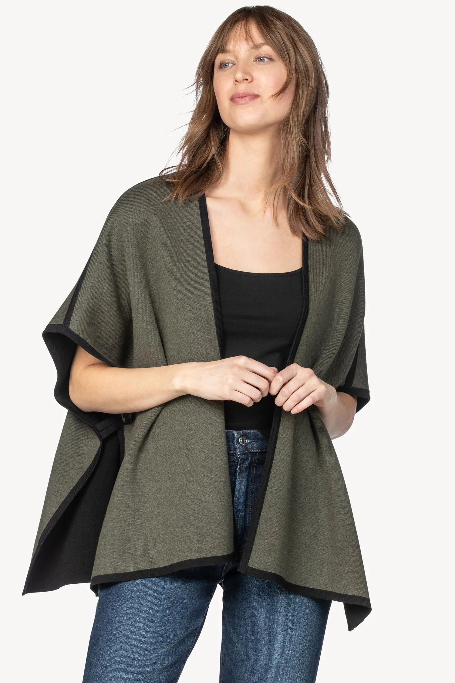 Reversible Open Poncho