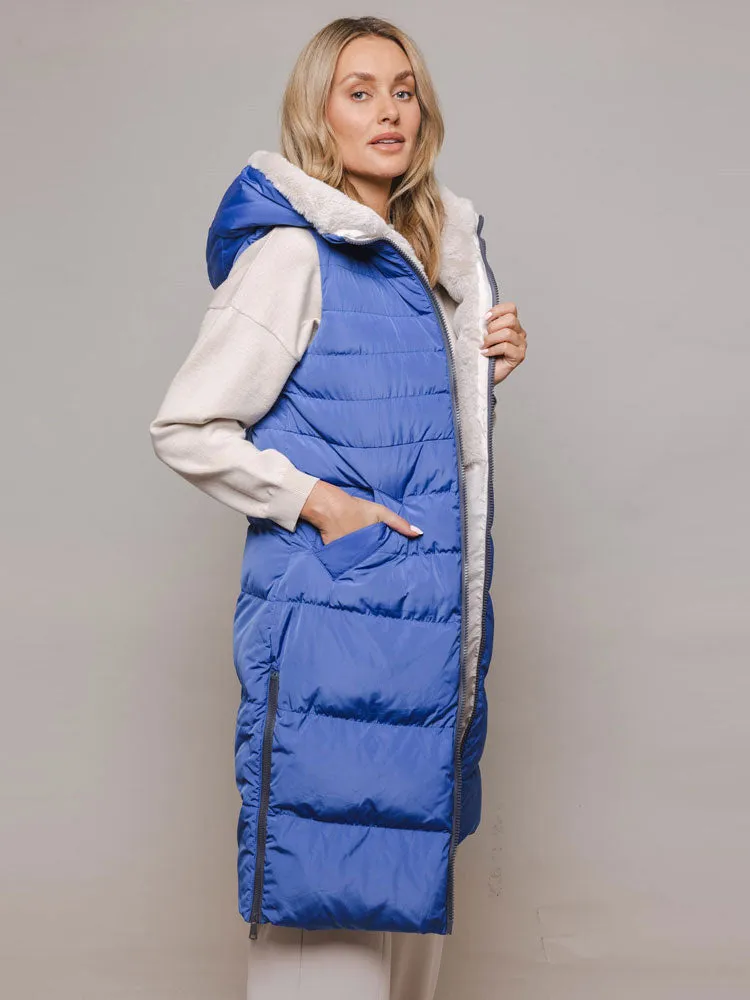 Rino & Pelle Nicci Puffer Waistcoat Blue