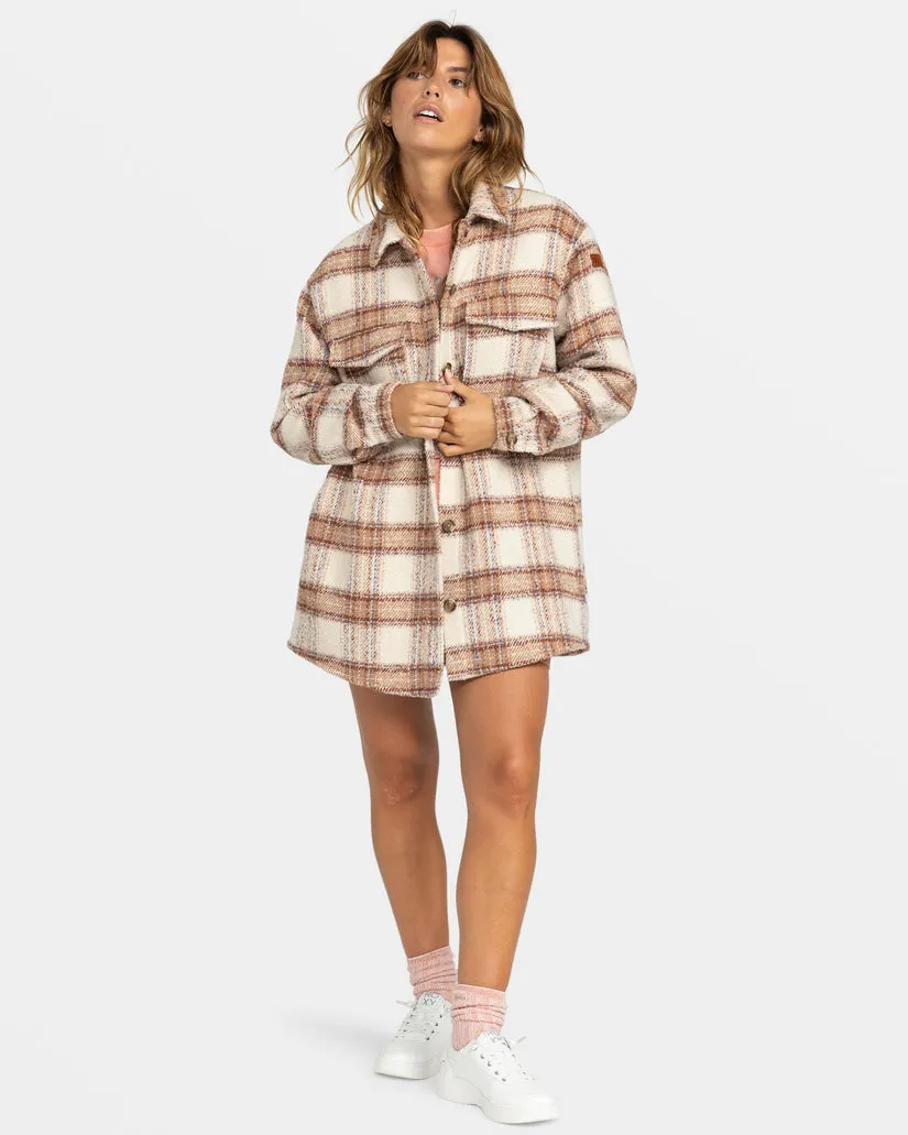 Roxy Check The Swell IIII L/S Shirt-Parchement Paradise Plaid