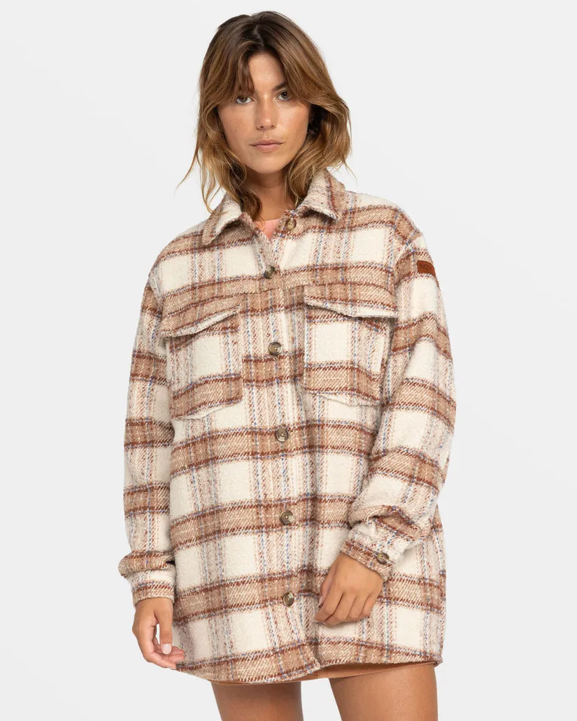 Roxy Check The Swell IIII L/S Shirt-Parchement Paradise Plaid