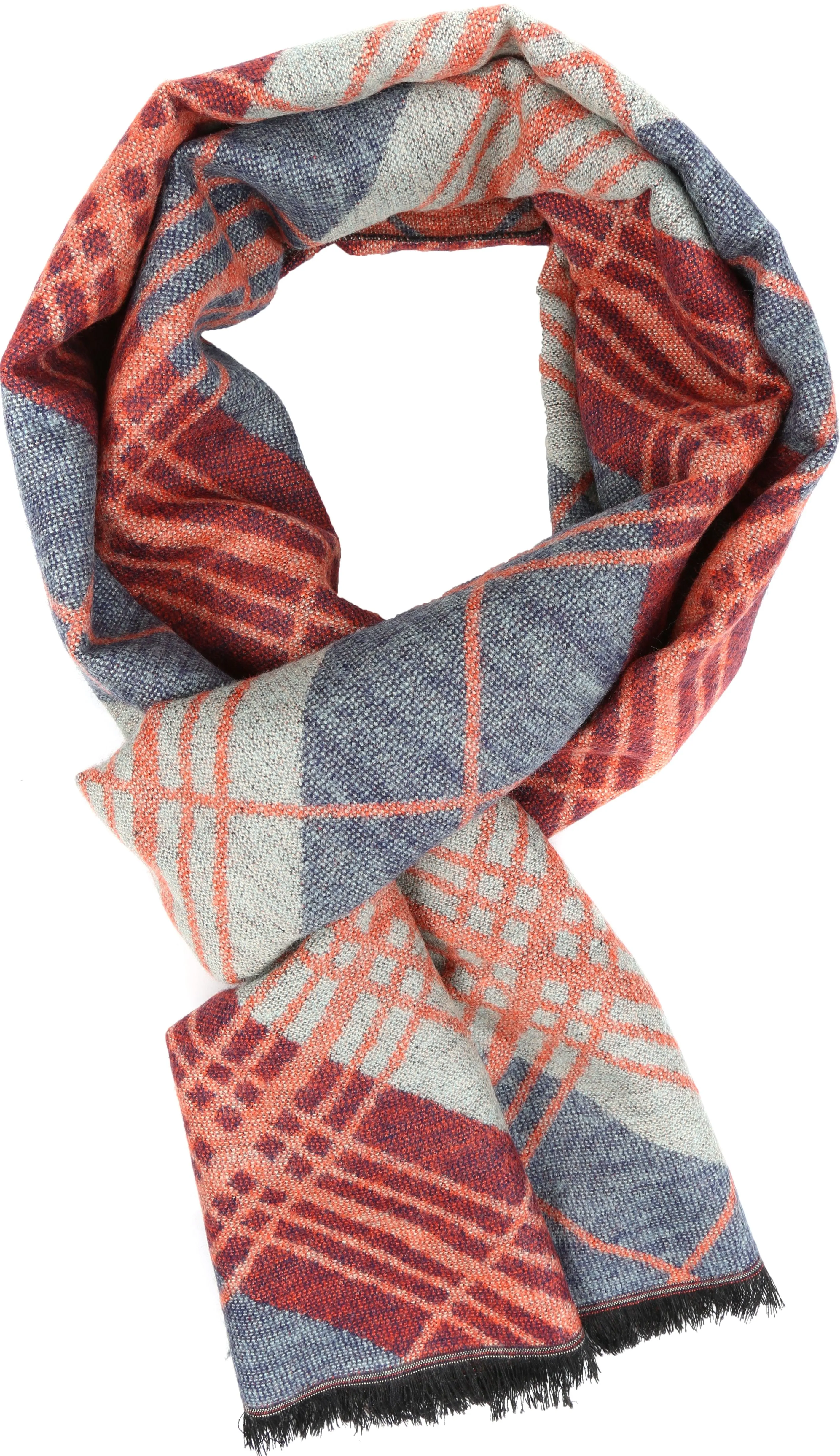 Sakkas Todaya Long Multi Colored Diamond Patterned UniSex Cashmere Feel Scarf