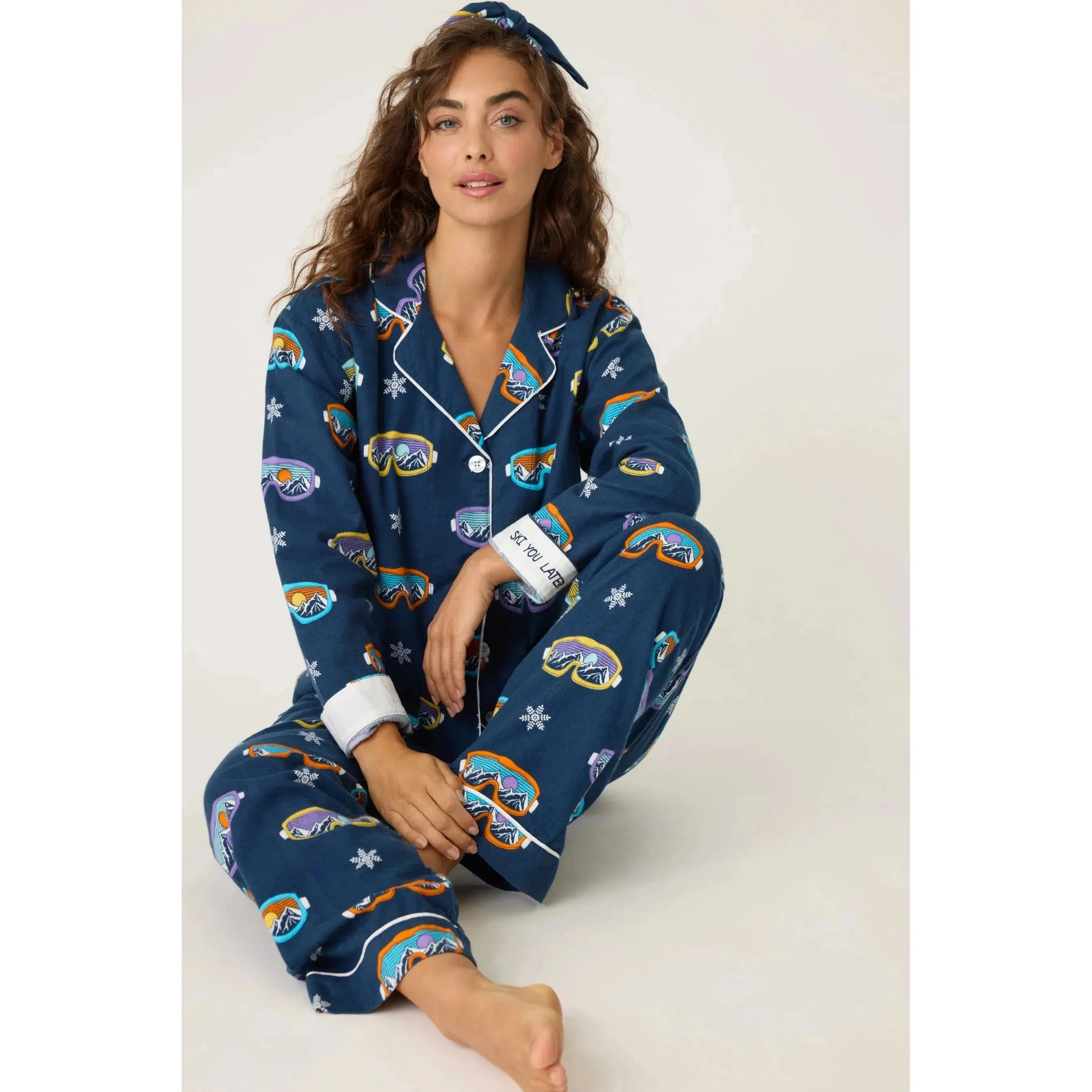 SKI YOU LATER FLANNEL PJ SET