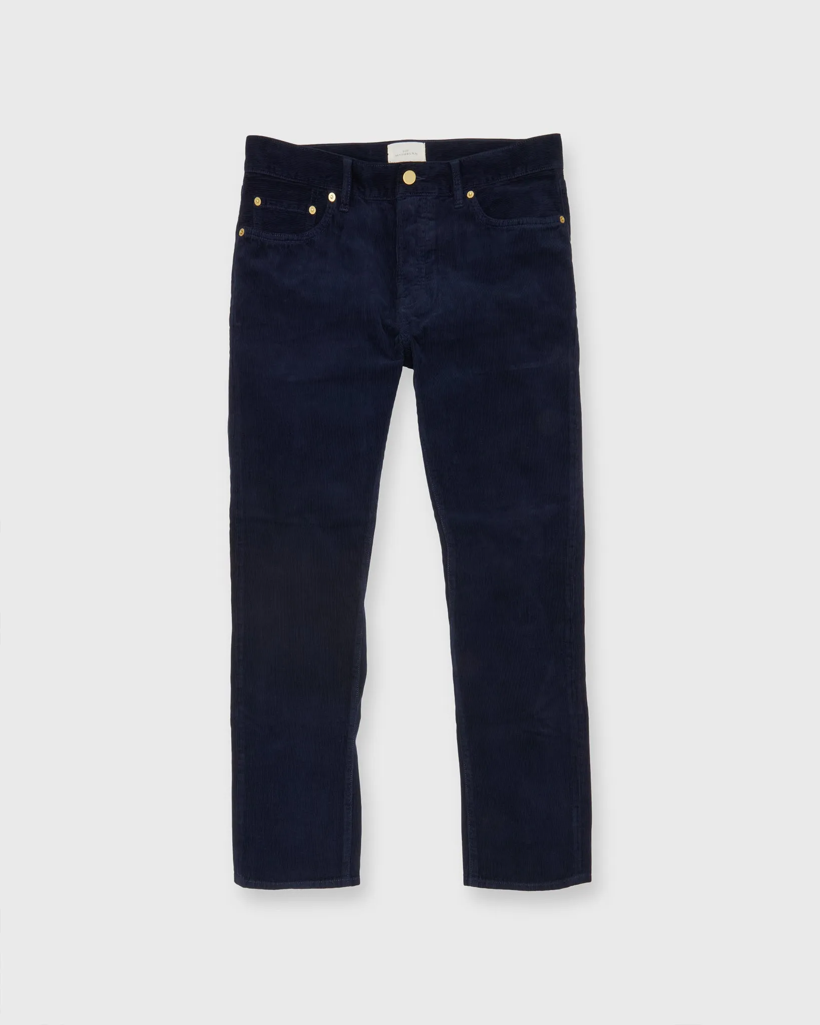 Slim Straight 5-Pocket Pant in Navy Corduroy