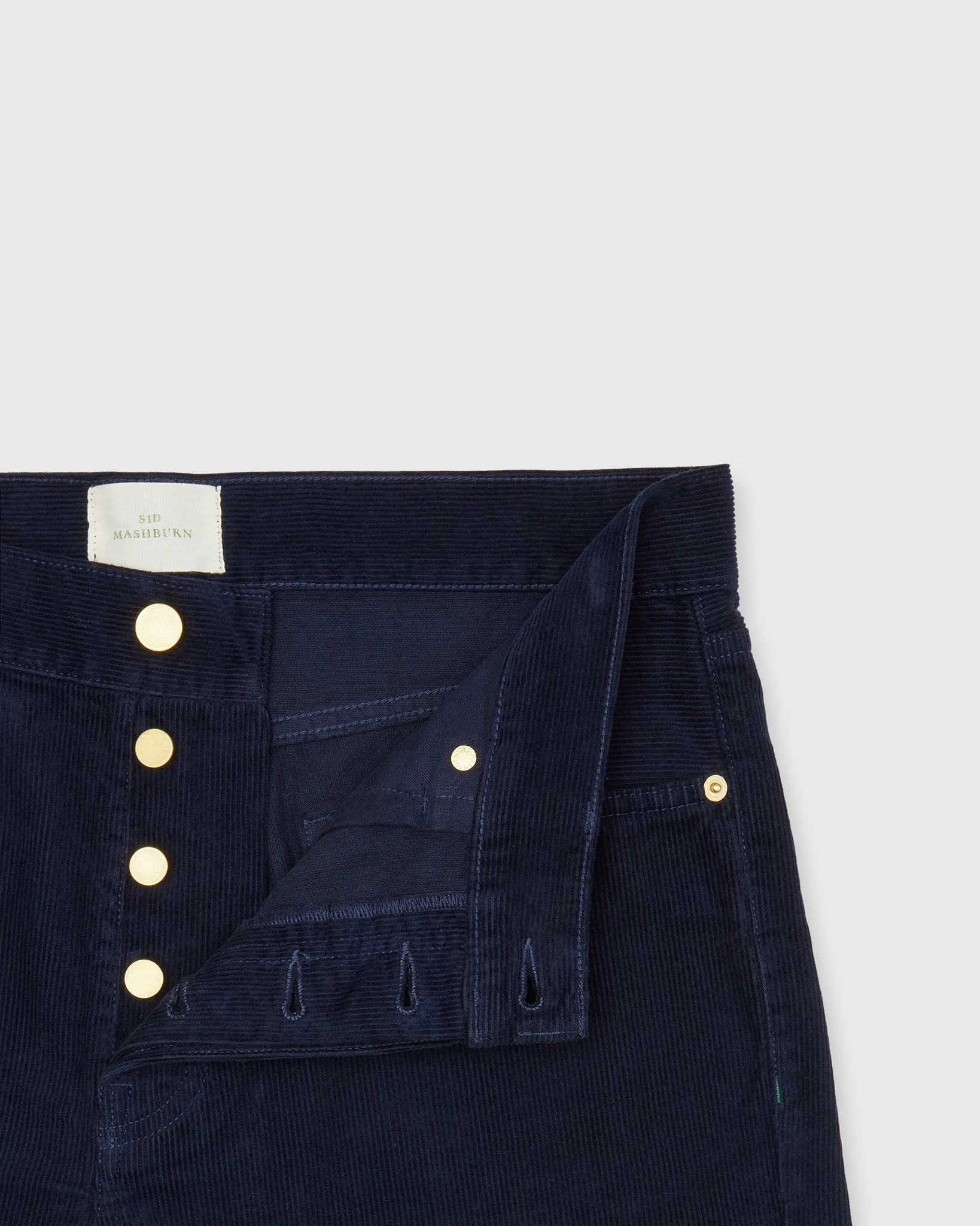 Slim Straight 5-Pocket Pant in Navy Corduroy