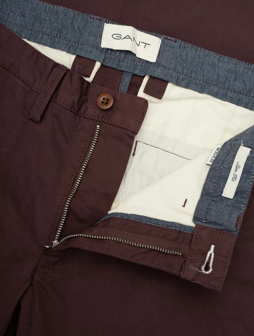 Slim Twill Chinos Dark Mahogany