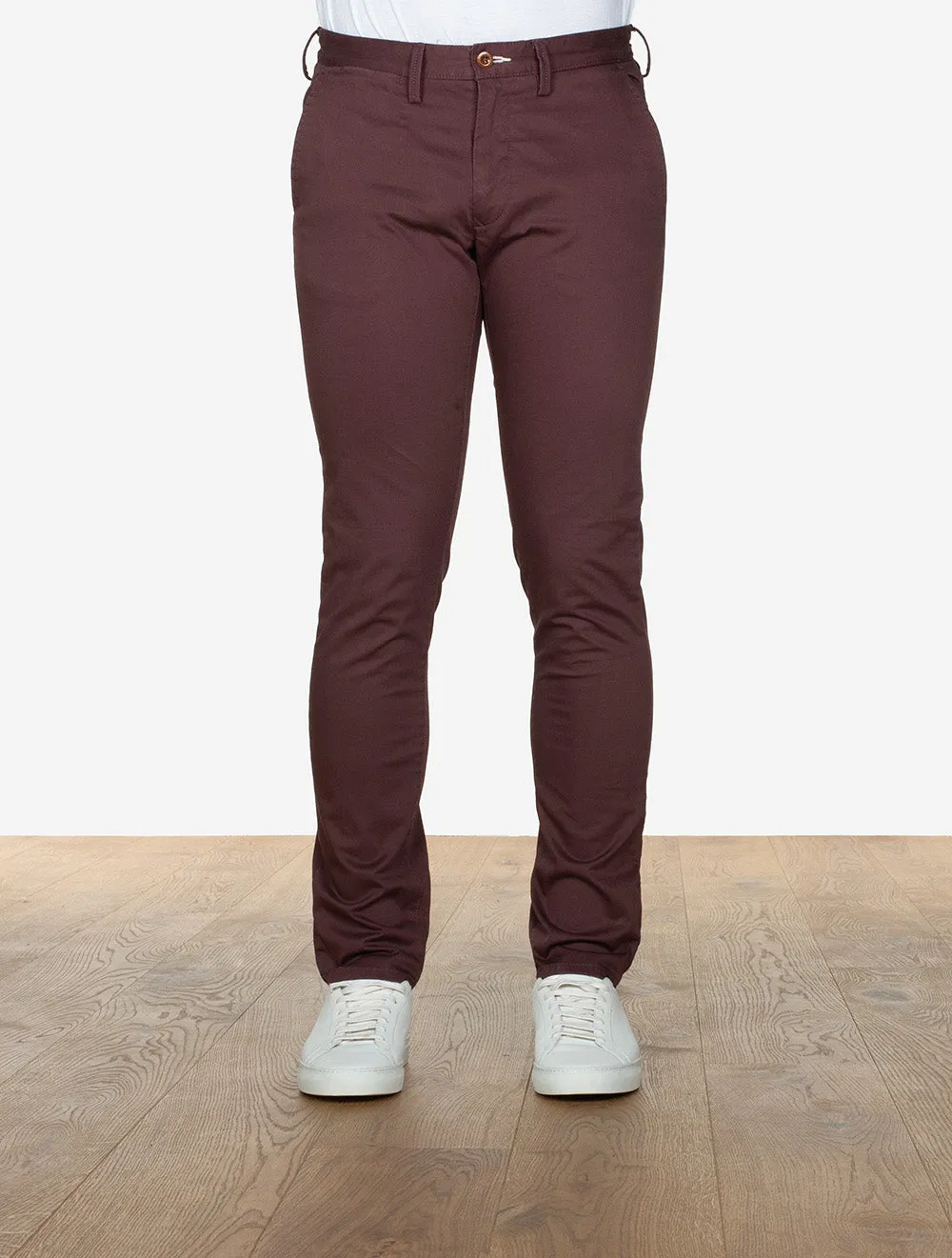 Slim Twill Chinos Dark Mahogany