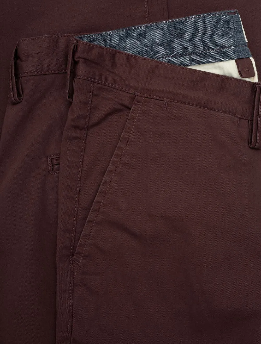 Slim Twill Chinos Dark Mahogany