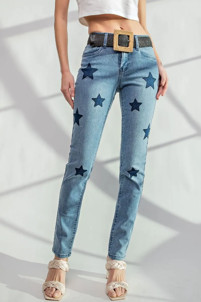 Star Embellished Jeans