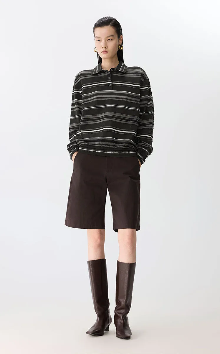 Sweater / JNBY Retro Stripe Knit Pullover