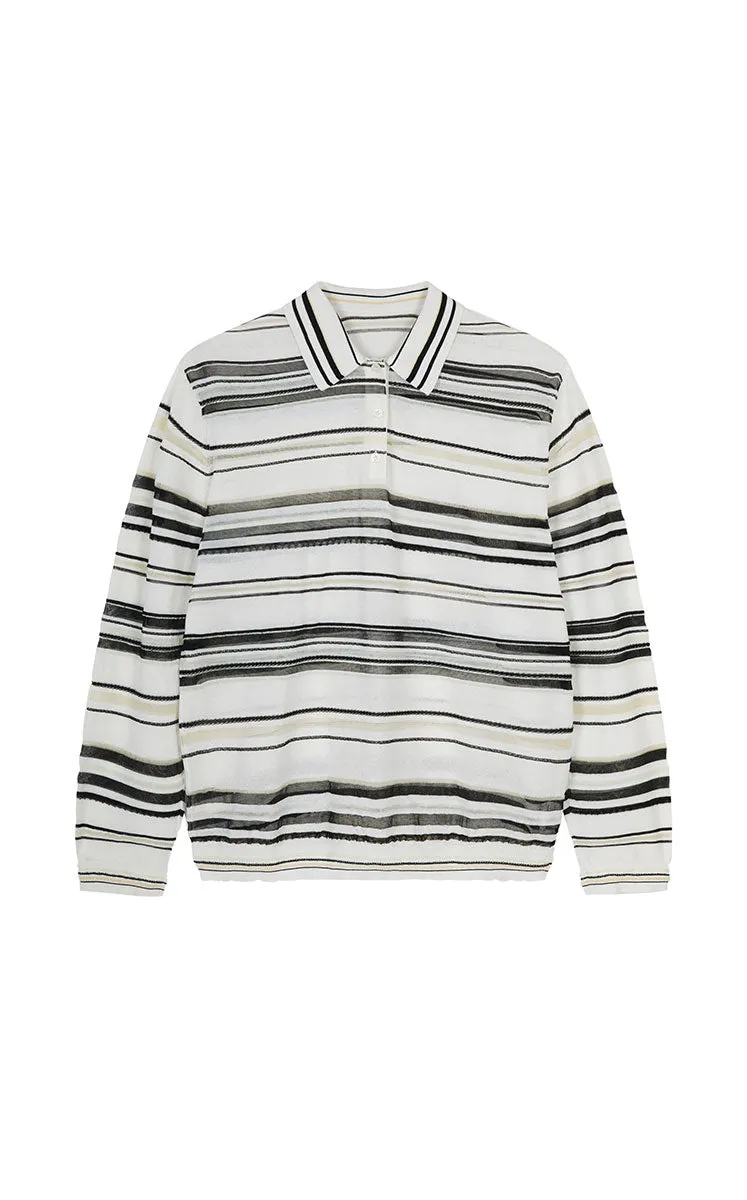 Sweater / JNBY Retro Stripe Knit Pullover