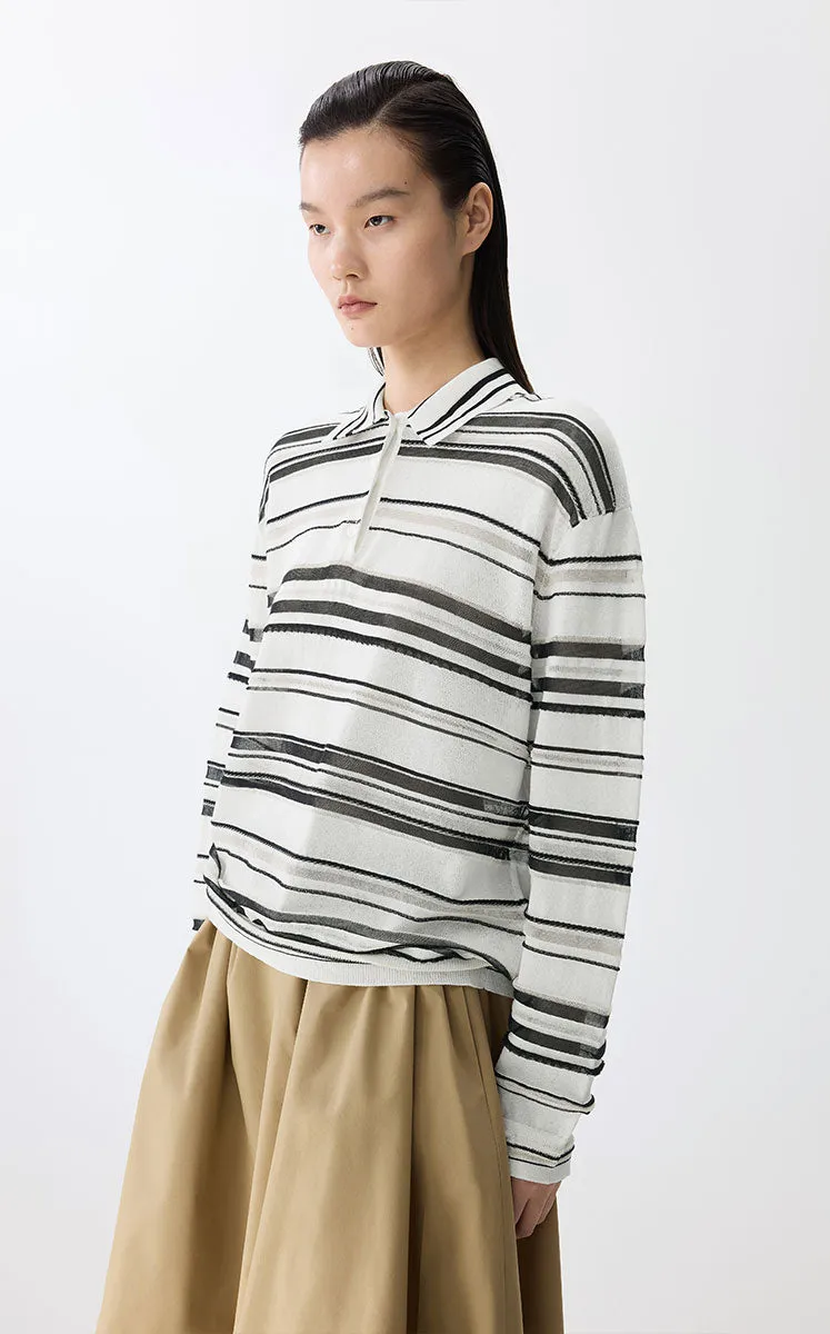 Sweater / JNBY Retro Stripe Knit Pullover