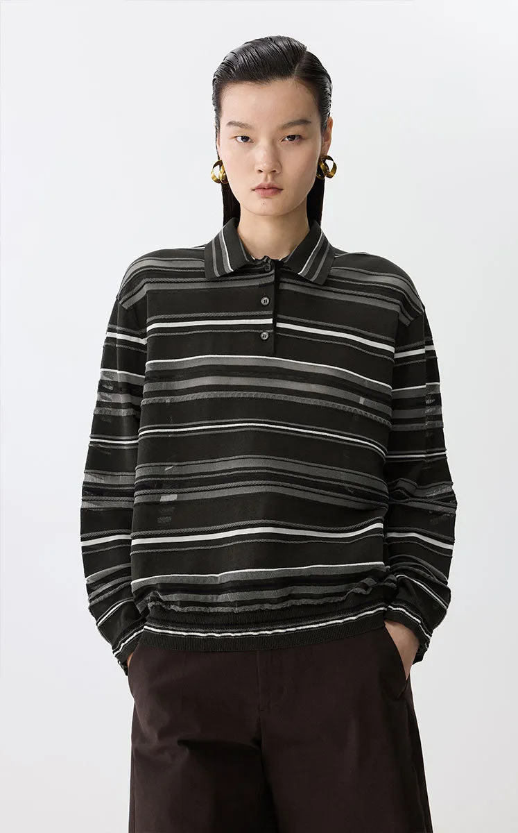 Sweater / JNBY Retro Stripe Knit Pullover