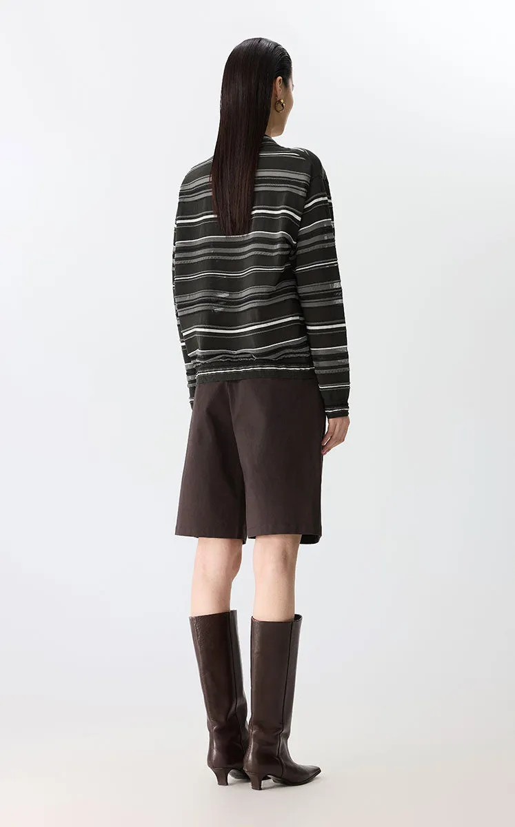 Sweater / JNBY Retro Stripe Knit Pullover