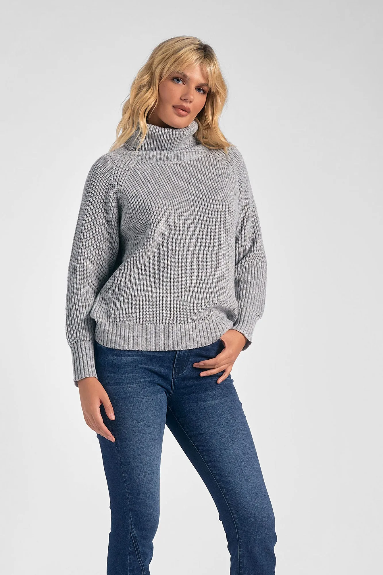 Sweater Turtleneck Cut Out Back