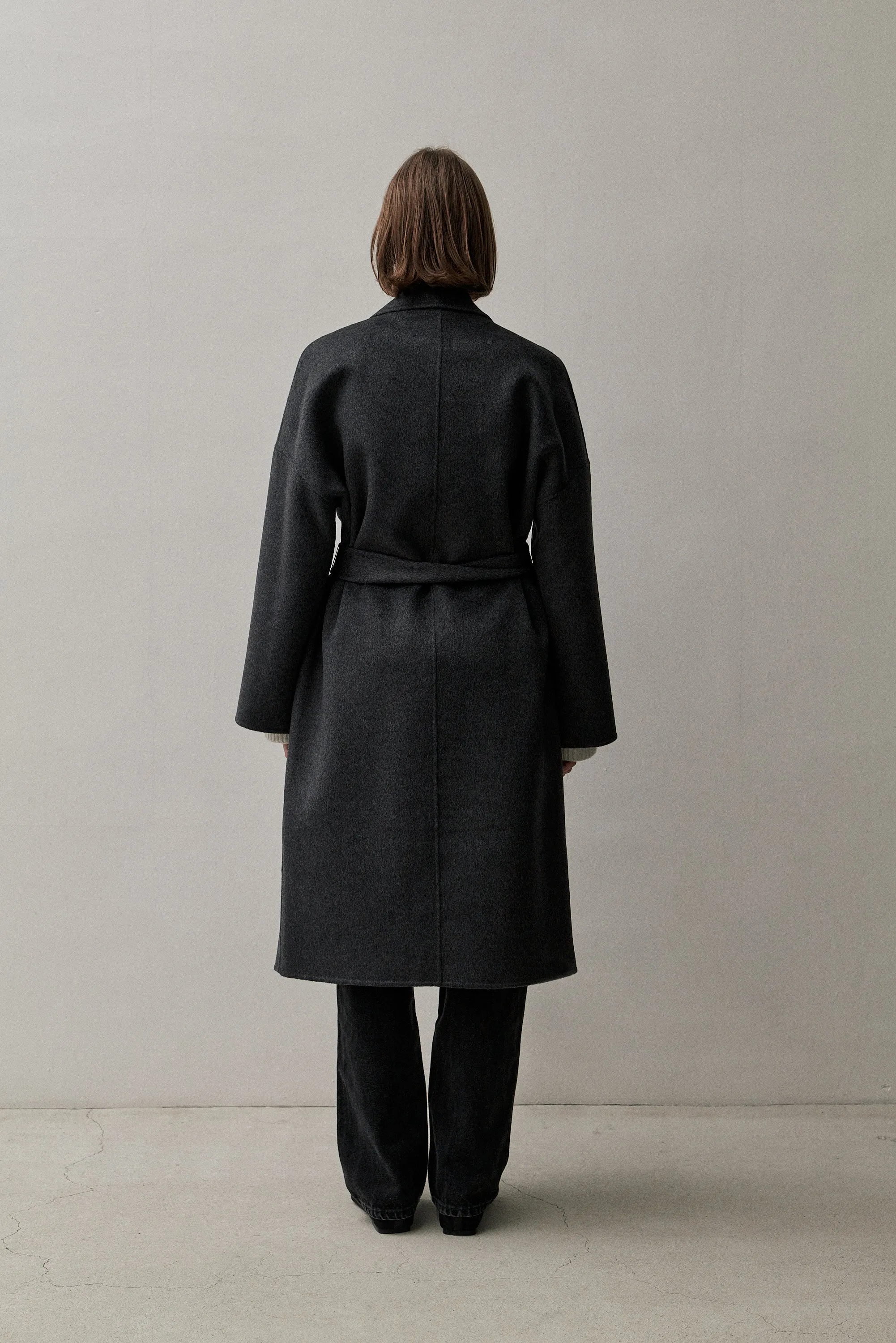 THE BOYFRIEND COAT - CHARCOAL