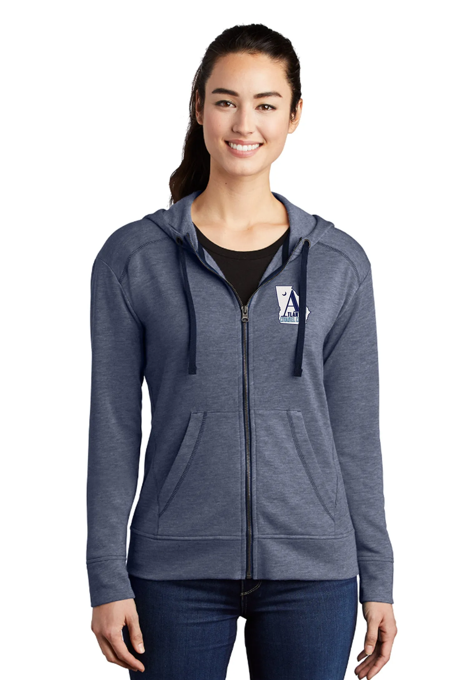 The Citadel, Atlanta Citadel  Ladies PosiCharge ® Tri-Blend Wicking Fleece Full-Zip Hooded Jacket