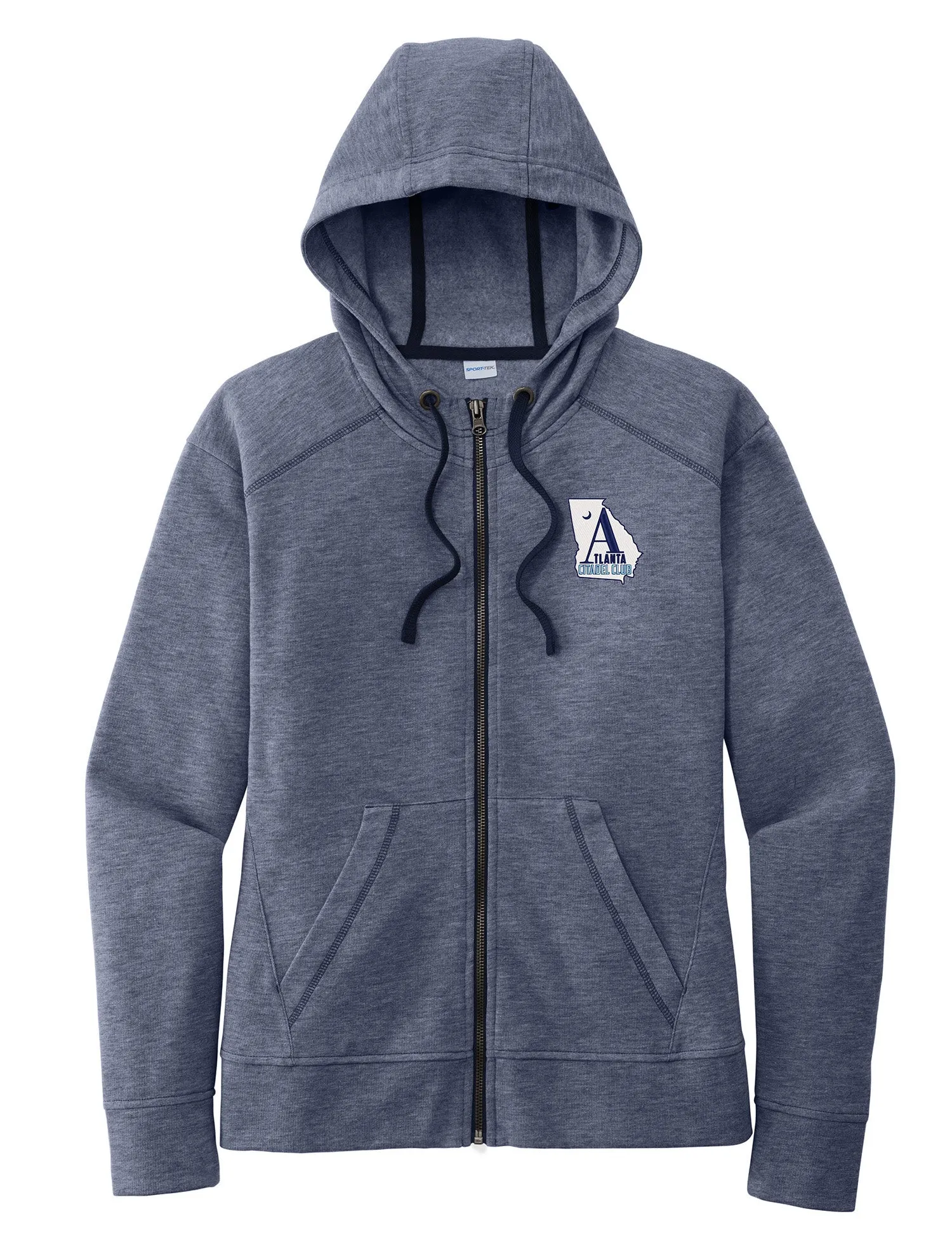 The Citadel, Atlanta Citadel  Ladies PosiCharge ® Tri-Blend Wicking Fleece Full-Zip Hooded Jacket