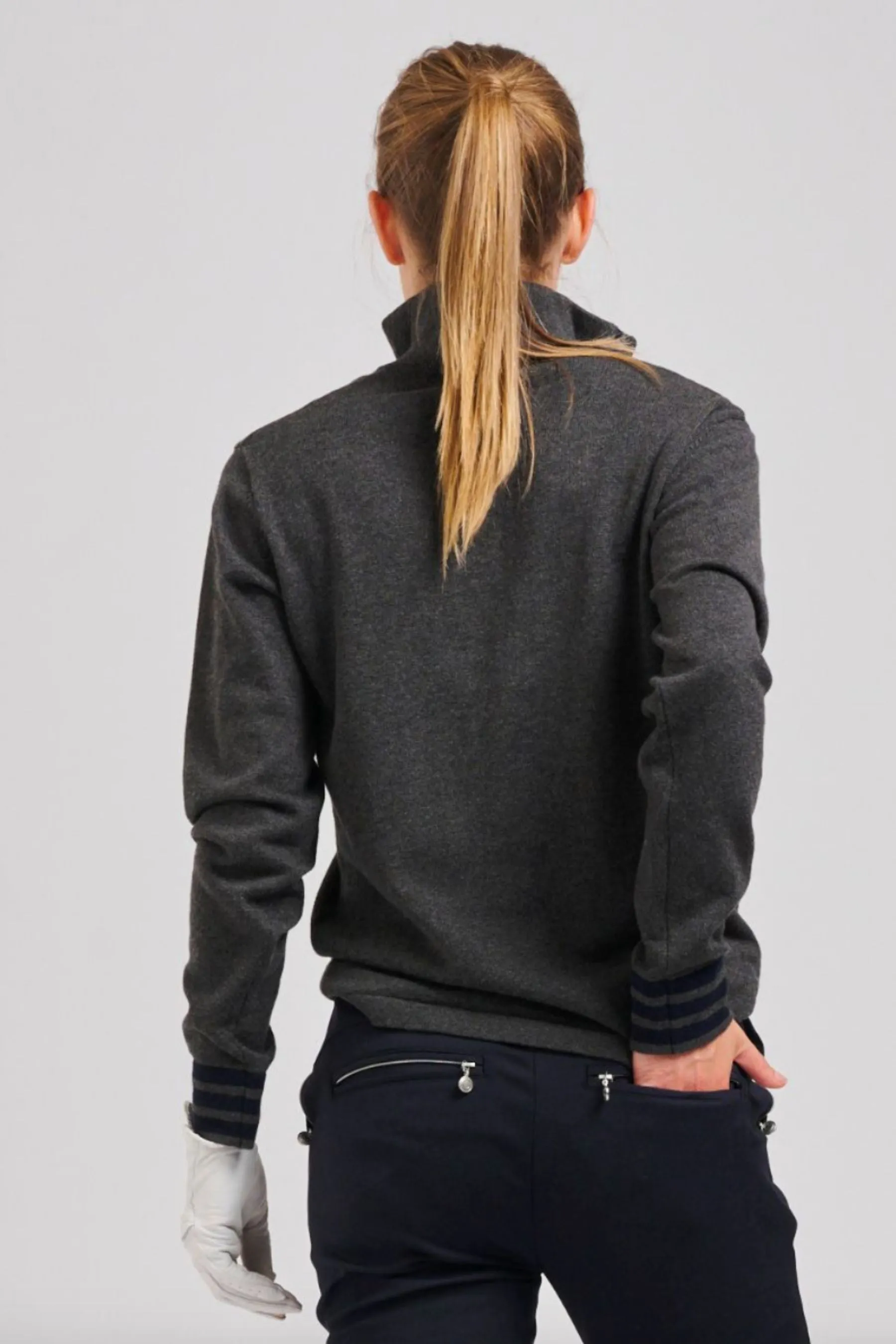 The Sawgrass Cashmere Cotton Sweater | Charcoal/Navy