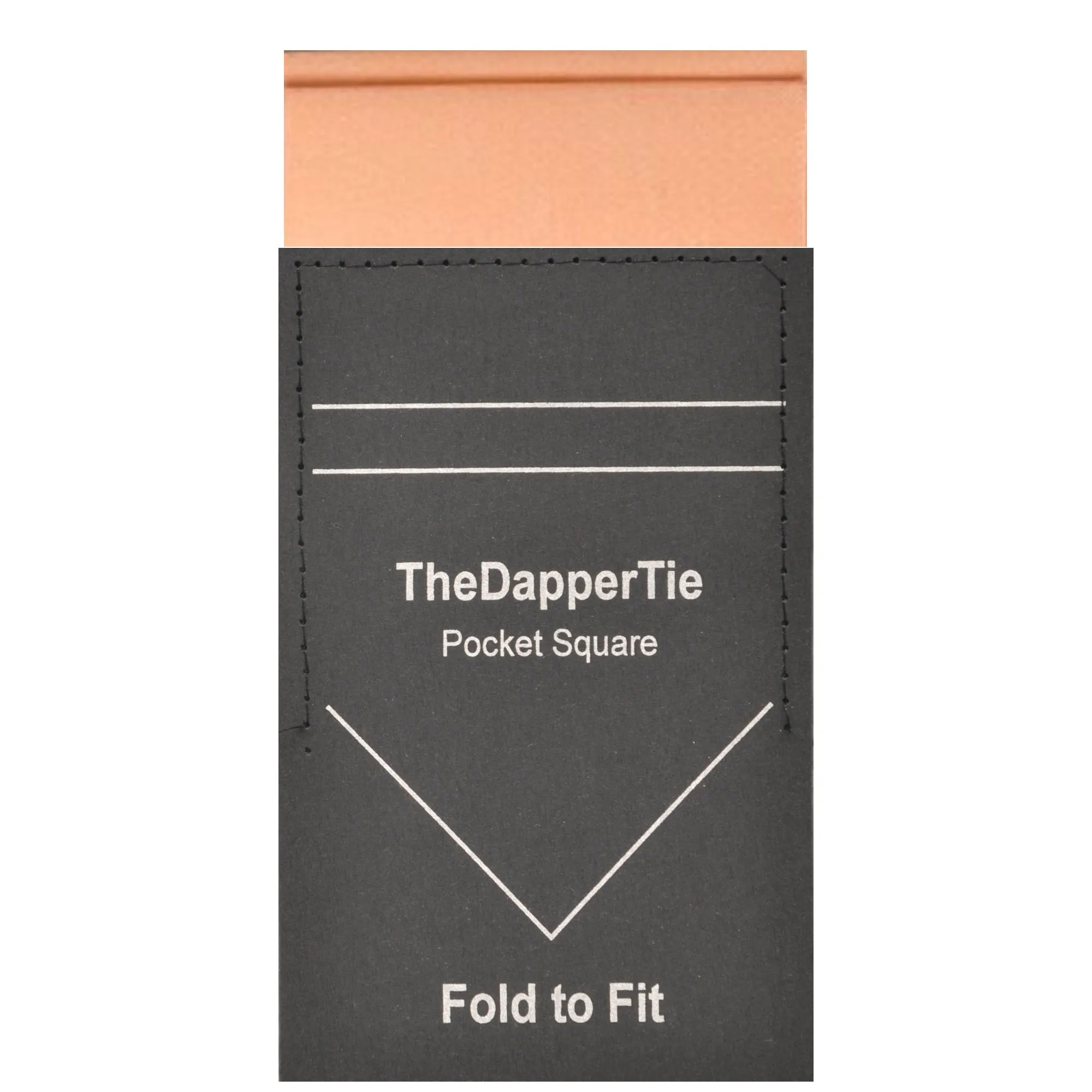 TheDapperTie - Men's Solid Color Satin Flat Double Toned Pre Folded Pocket Square on Card