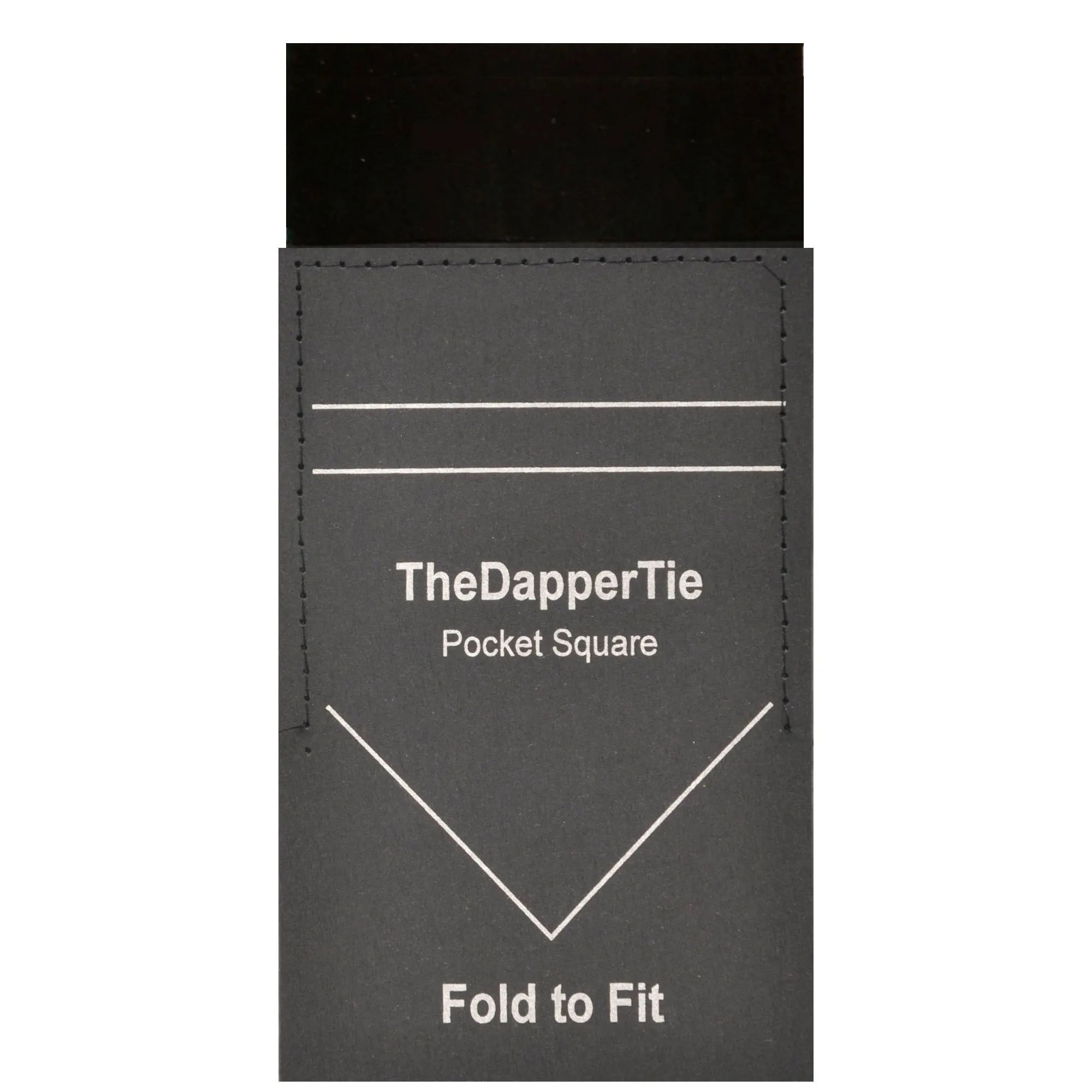 TheDapperTie - Men's Solid Color Satin Flat Double Toned Pre Folded Pocket Square on Card