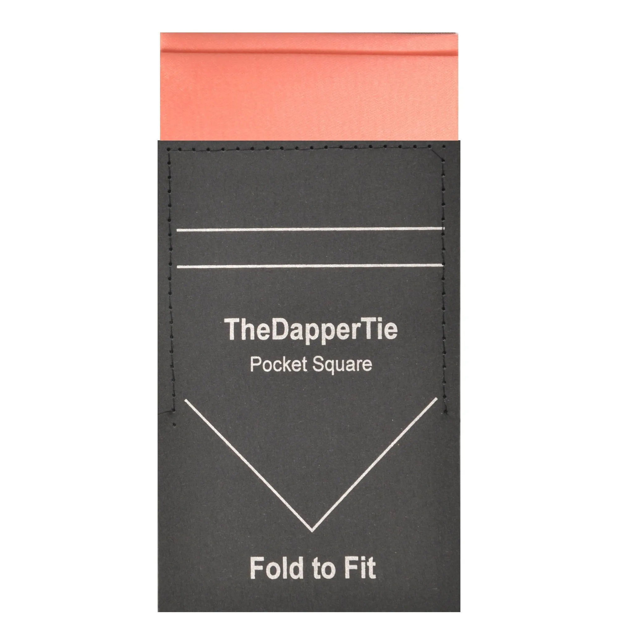 TheDapperTie - Men's Solid Color Satin Flat Double Toned Pre Folded Pocket Square on Card