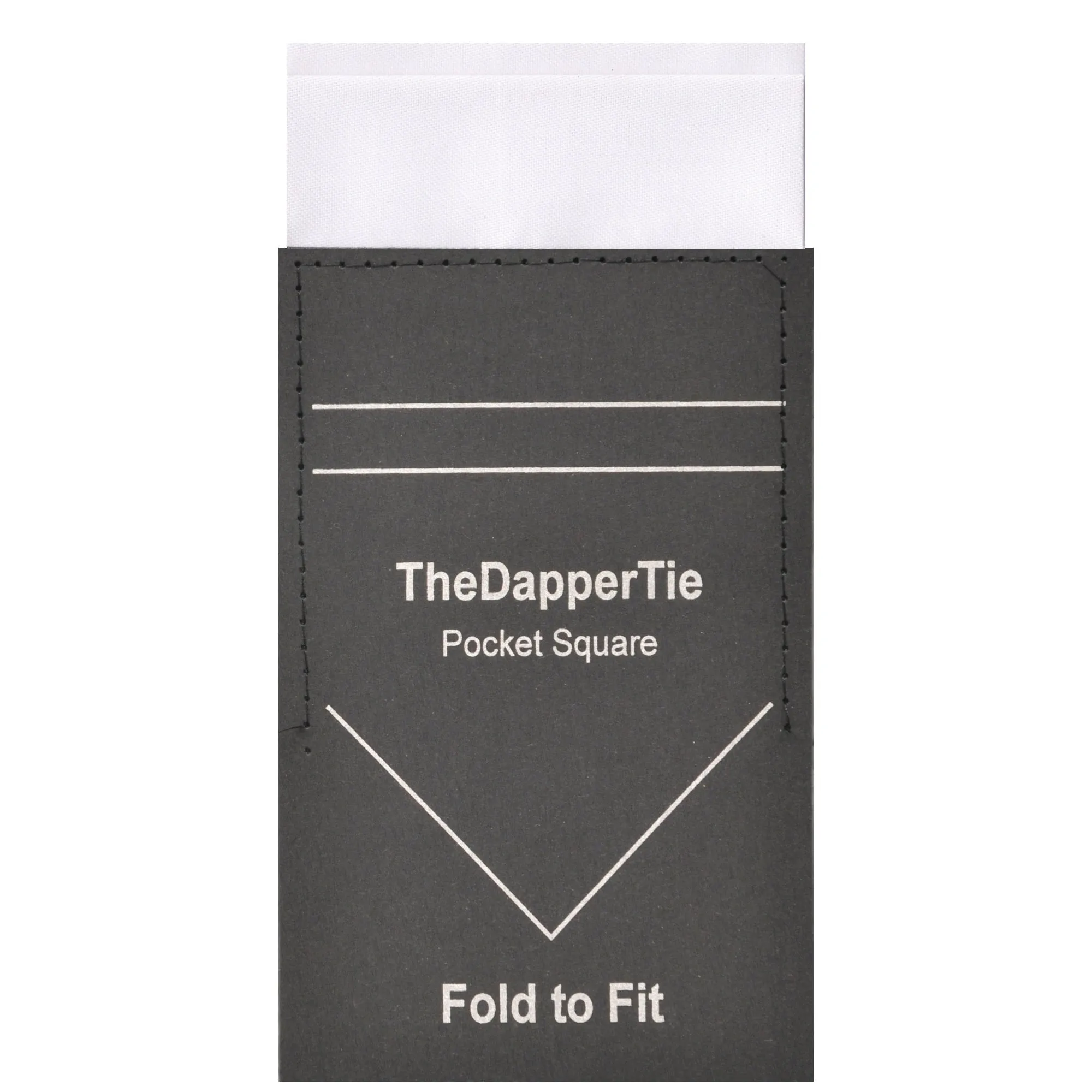 TheDapperTie - Men's Solid Color Satin Flat Double Toned Pre Folded Pocket Square on Card