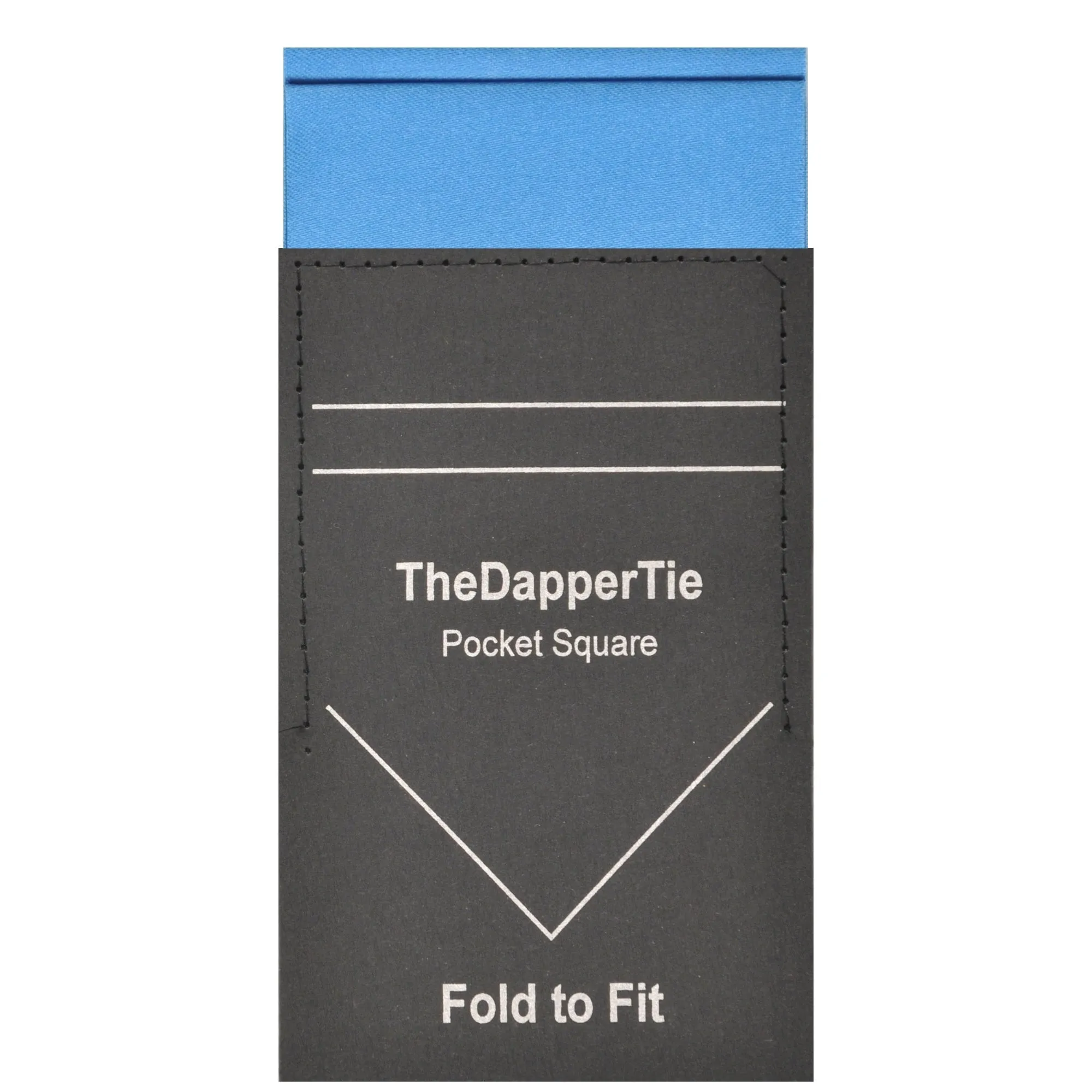 TheDapperTie - Men's Solid Color Satin Flat Double Toned Pre Folded Pocket Square on Card