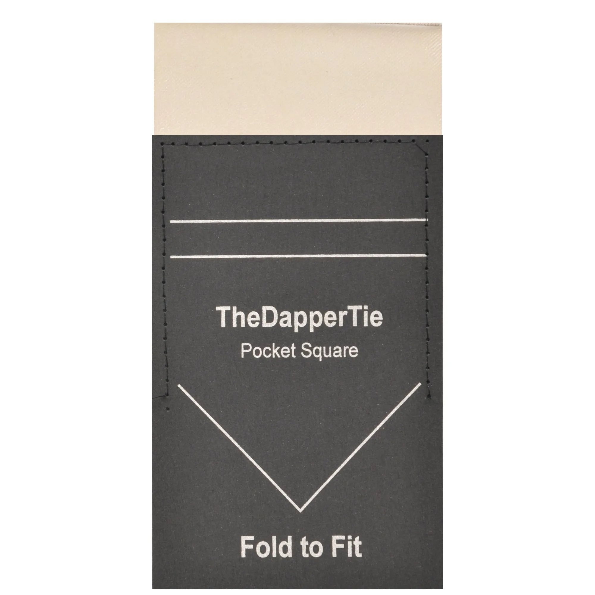 TheDapperTie - Men's Solid Color Satin Flat Pre Folded Pocket Square on Card