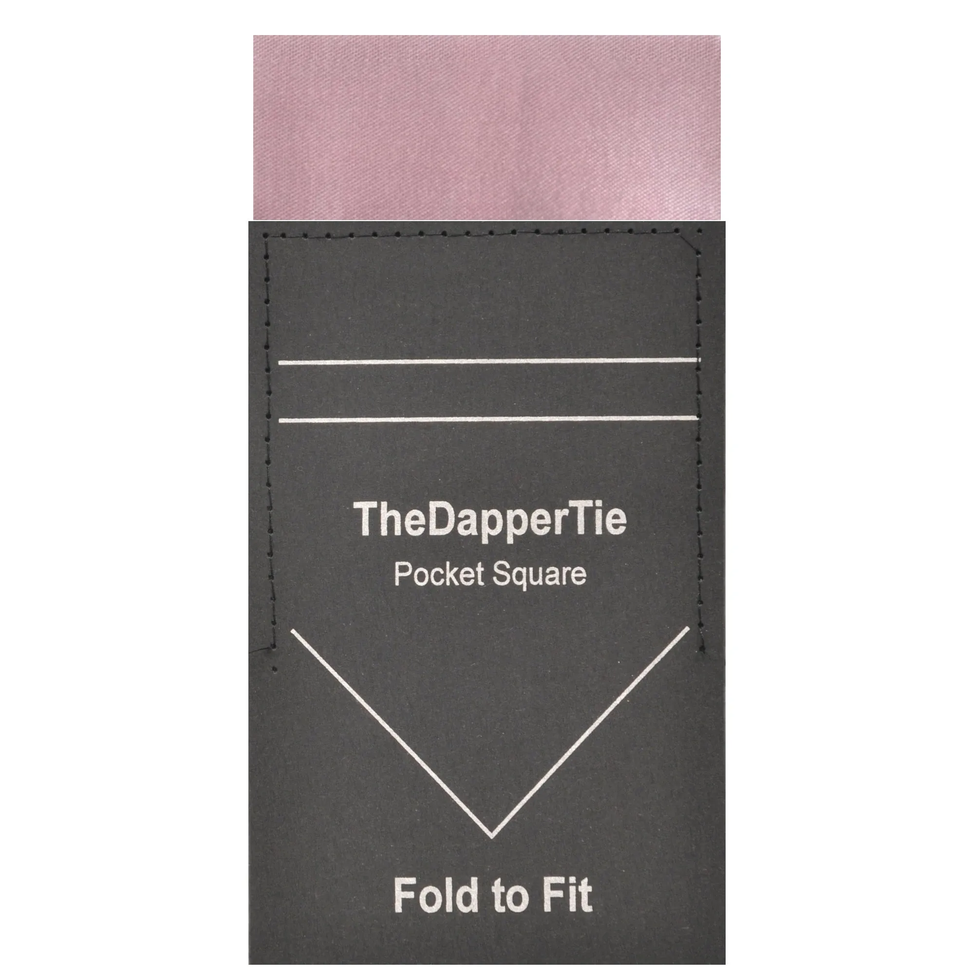 TheDapperTie - Men's Solid Color Satin Flat Pre Folded Pocket Square on Card