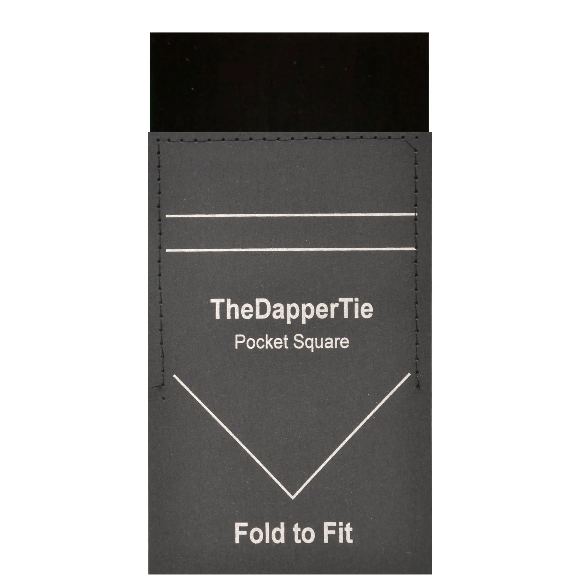 TheDapperTie - Men's Solid Color Satin Flat Pre Folded Pocket Square on Card