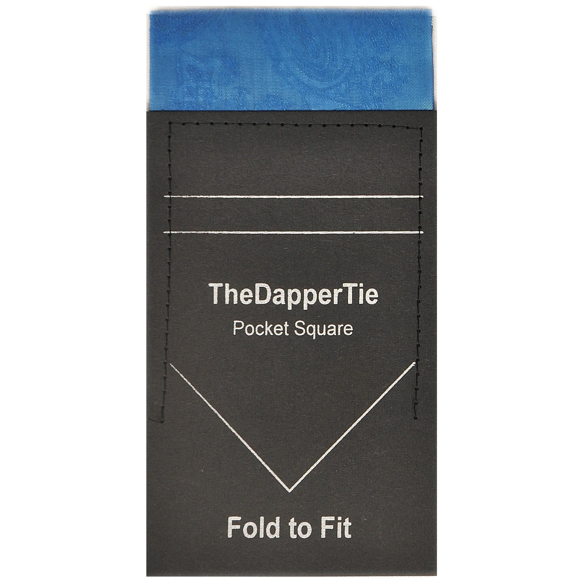 TheDapperTie - New Men's Paisley Flat Pre Folded Pocket Square on Card