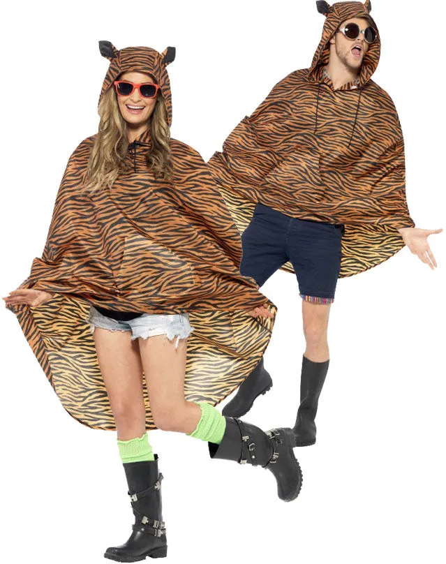 Tiger Party Poncho Regenschutz